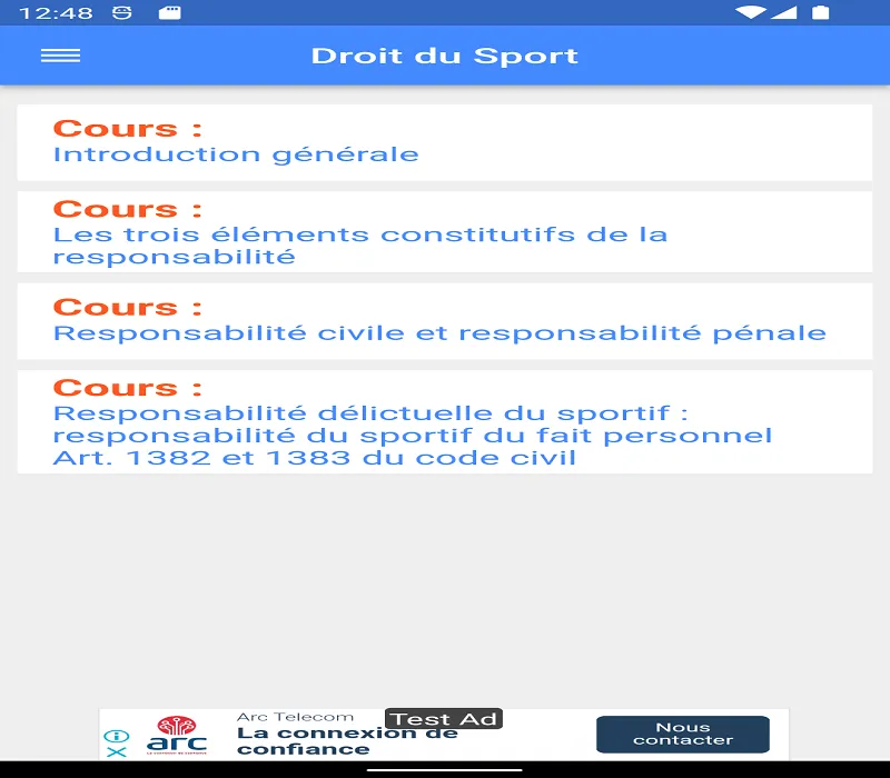 Droit du Sport | Indus Appstore | Screenshot