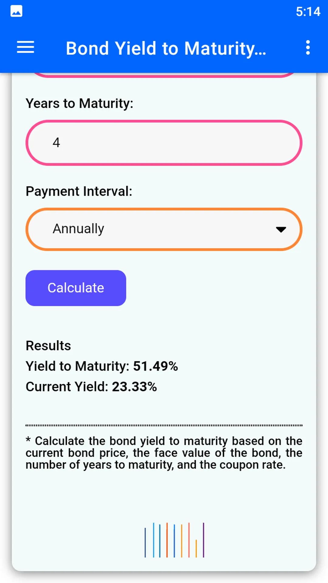 Yield to Maturity Calculator | Indus Appstore | Screenshot