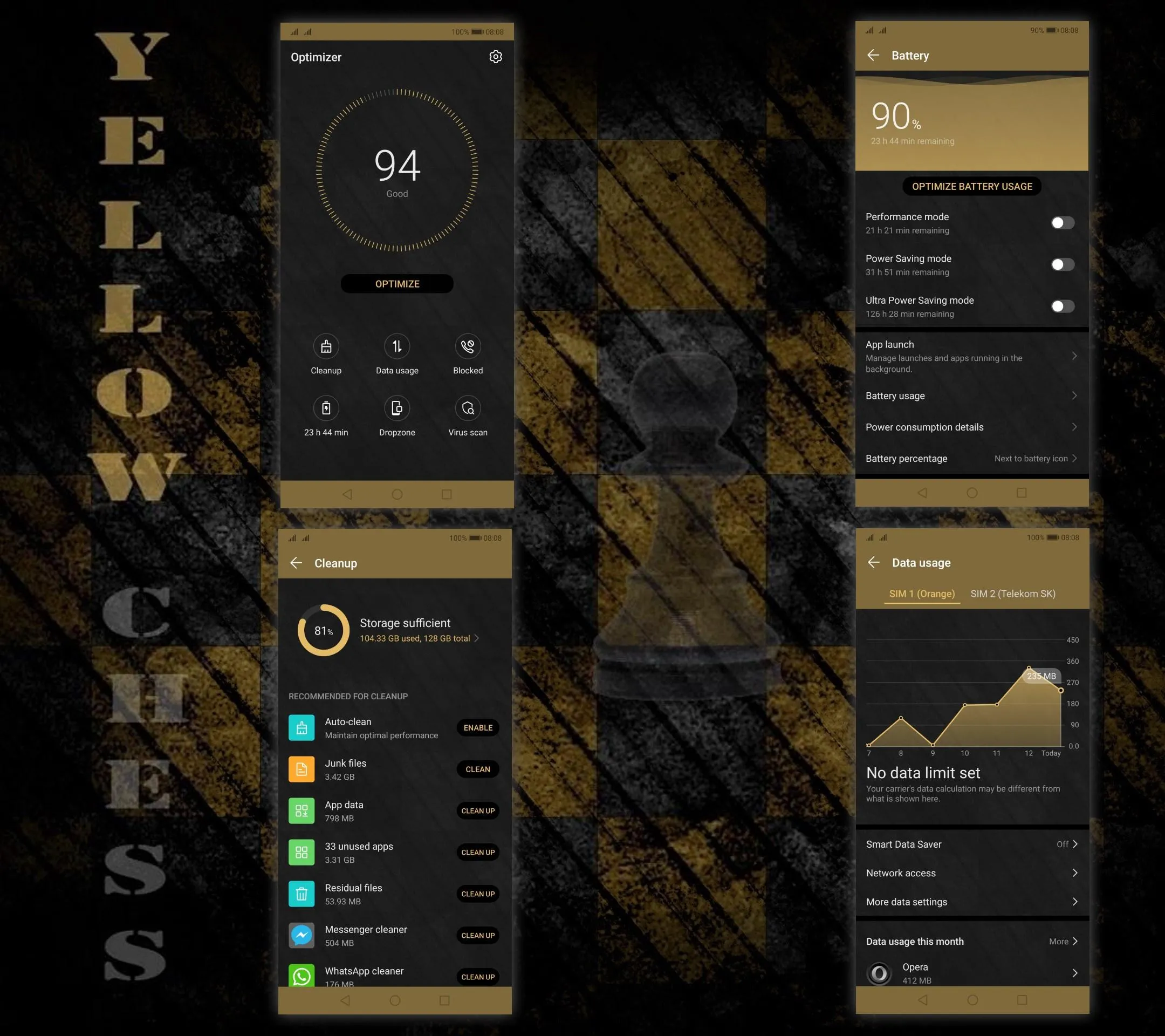 [EMUI 9.1]Yellow Chess Theme | Indus Appstore | Screenshot