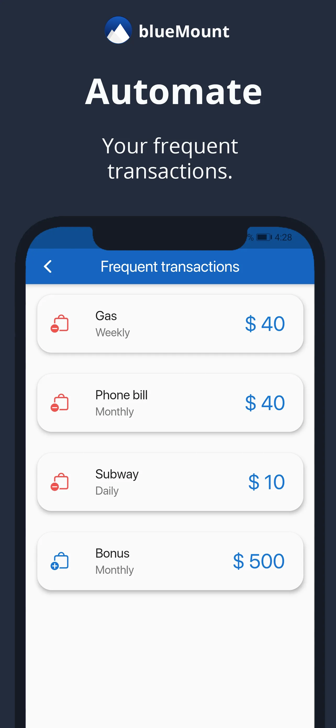 BlueMount money manager wallet | Indus Appstore | Screenshot