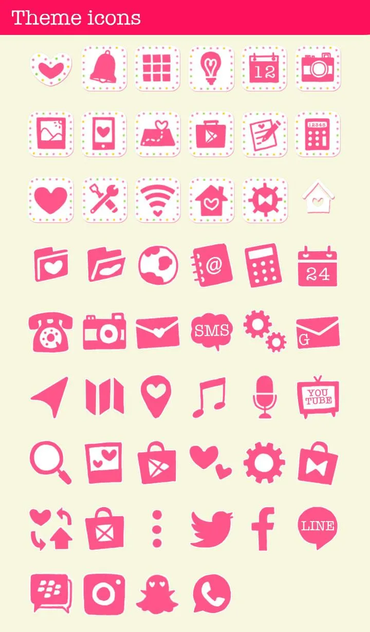 Candy Hearts Theme +HOME | Indus Appstore | Screenshot