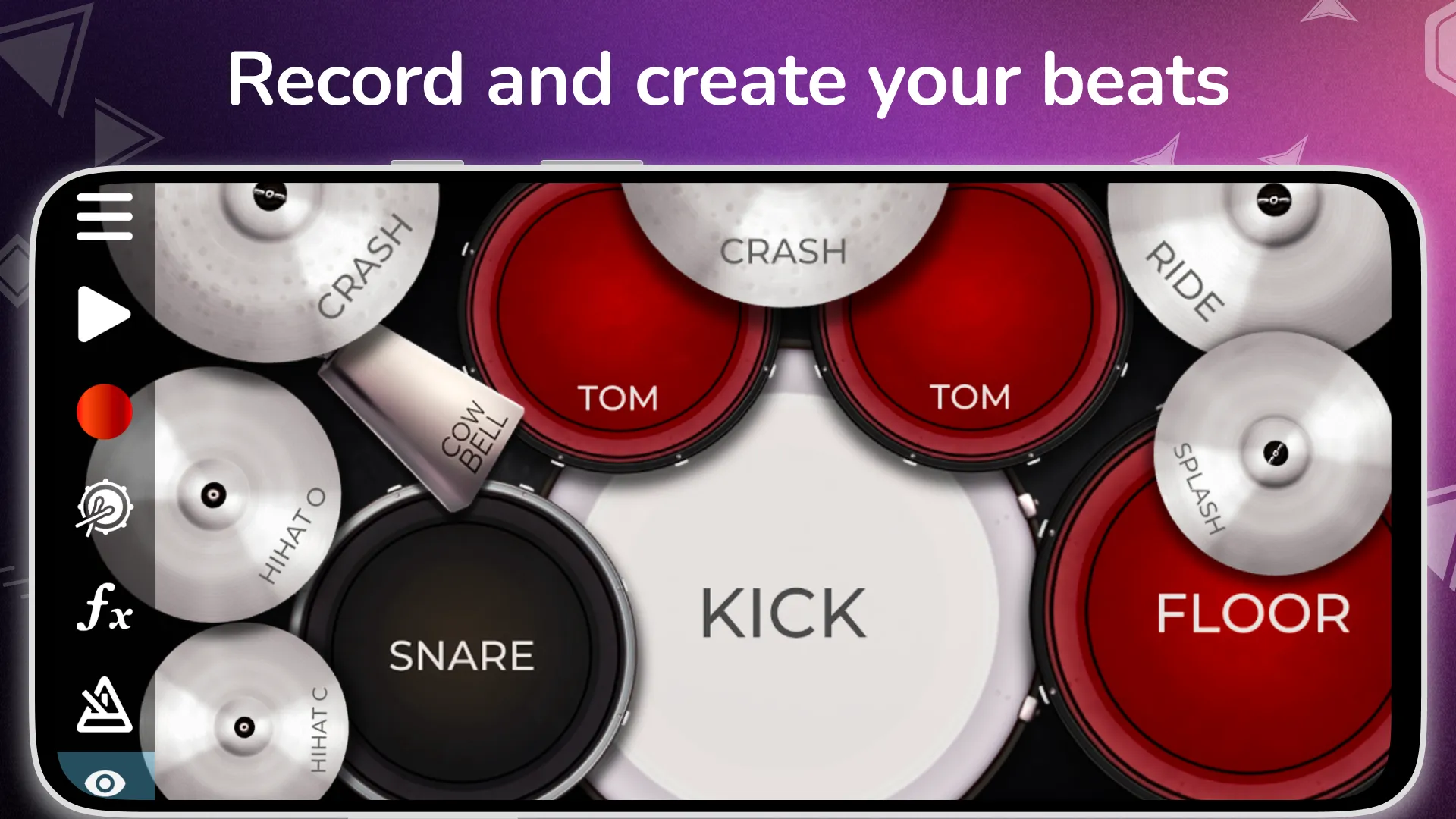 Drum Solo Studio: drums set | Indus Appstore | Screenshot