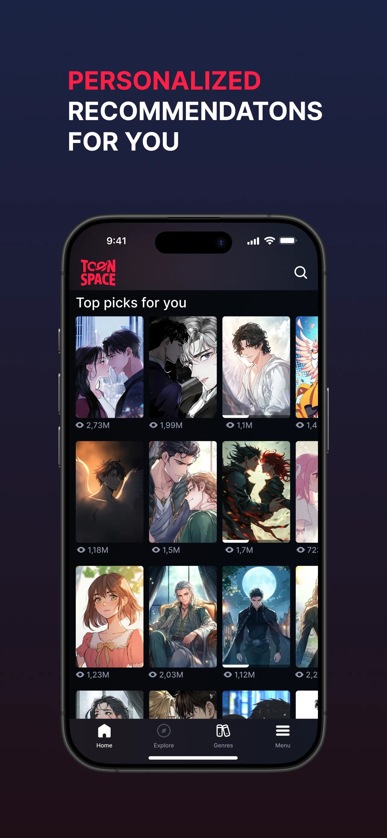 ToonSpace: Comics and Manhwa | Indus Appstore | Screenshot