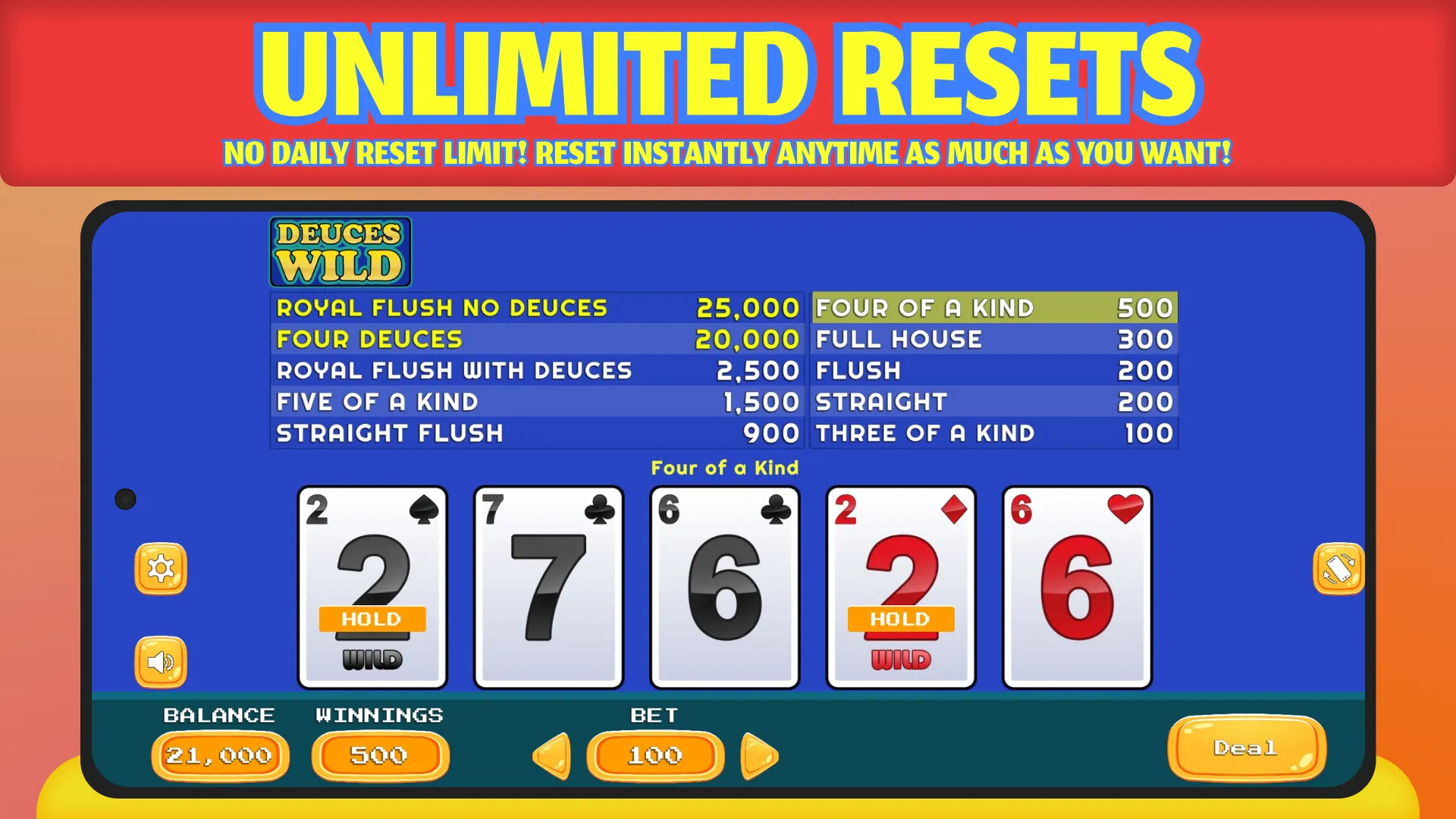 Deuces Wild - Offline | Indus Appstore | Screenshot