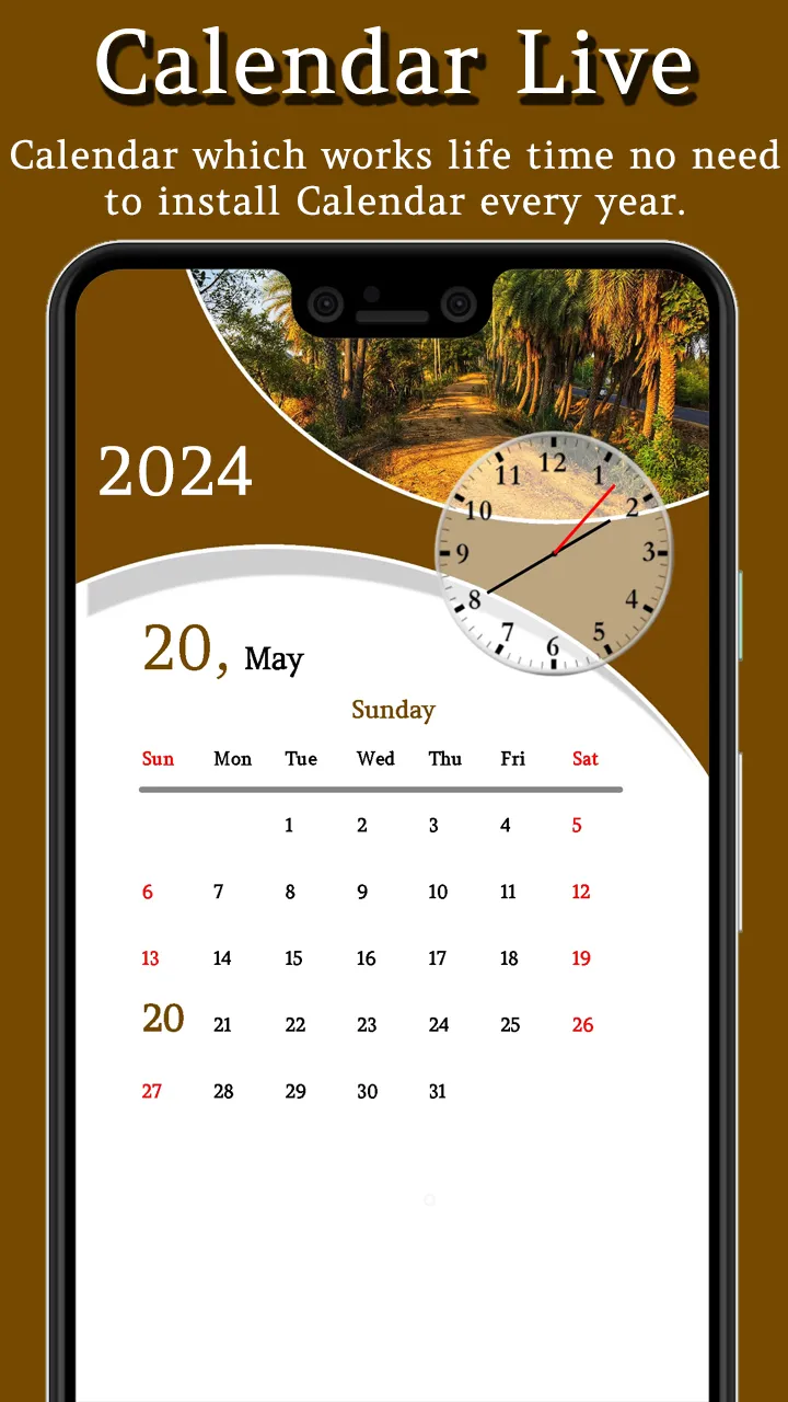 Calendar Live : Live Wallpaper | Indus Appstore | Screenshot