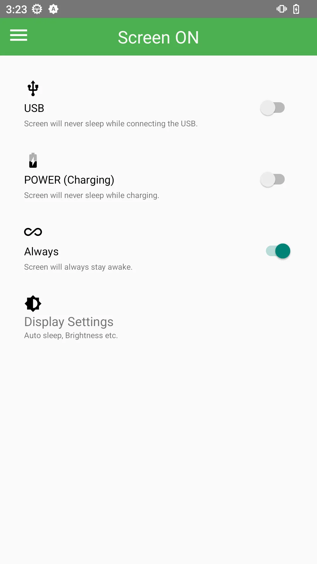Screen ON (Stay awake) | Indus Appstore | Screenshot