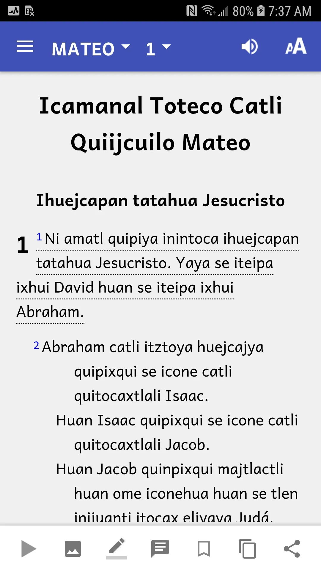 Náhuatl Huasteca Western Bible | Indus Appstore | Screenshot