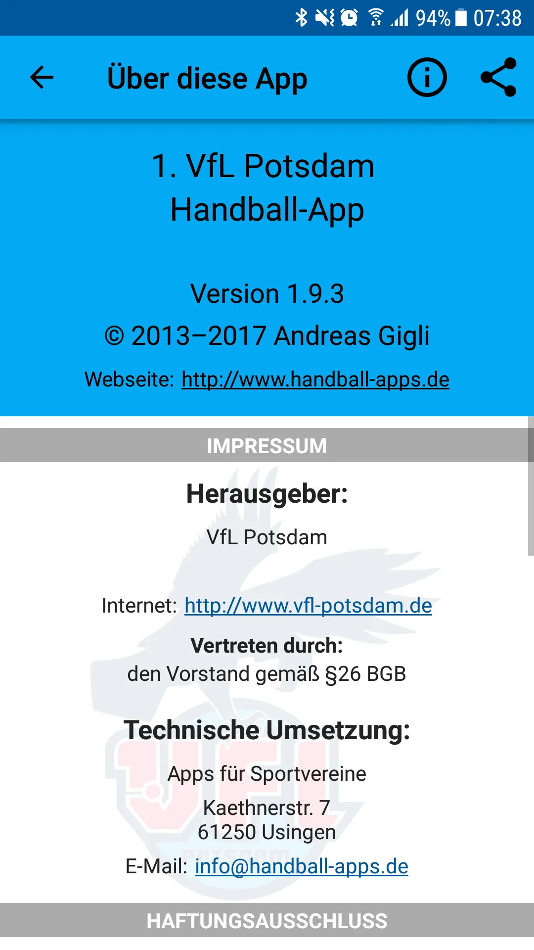 1. VfL Potsdam | Indus Appstore | Screenshot