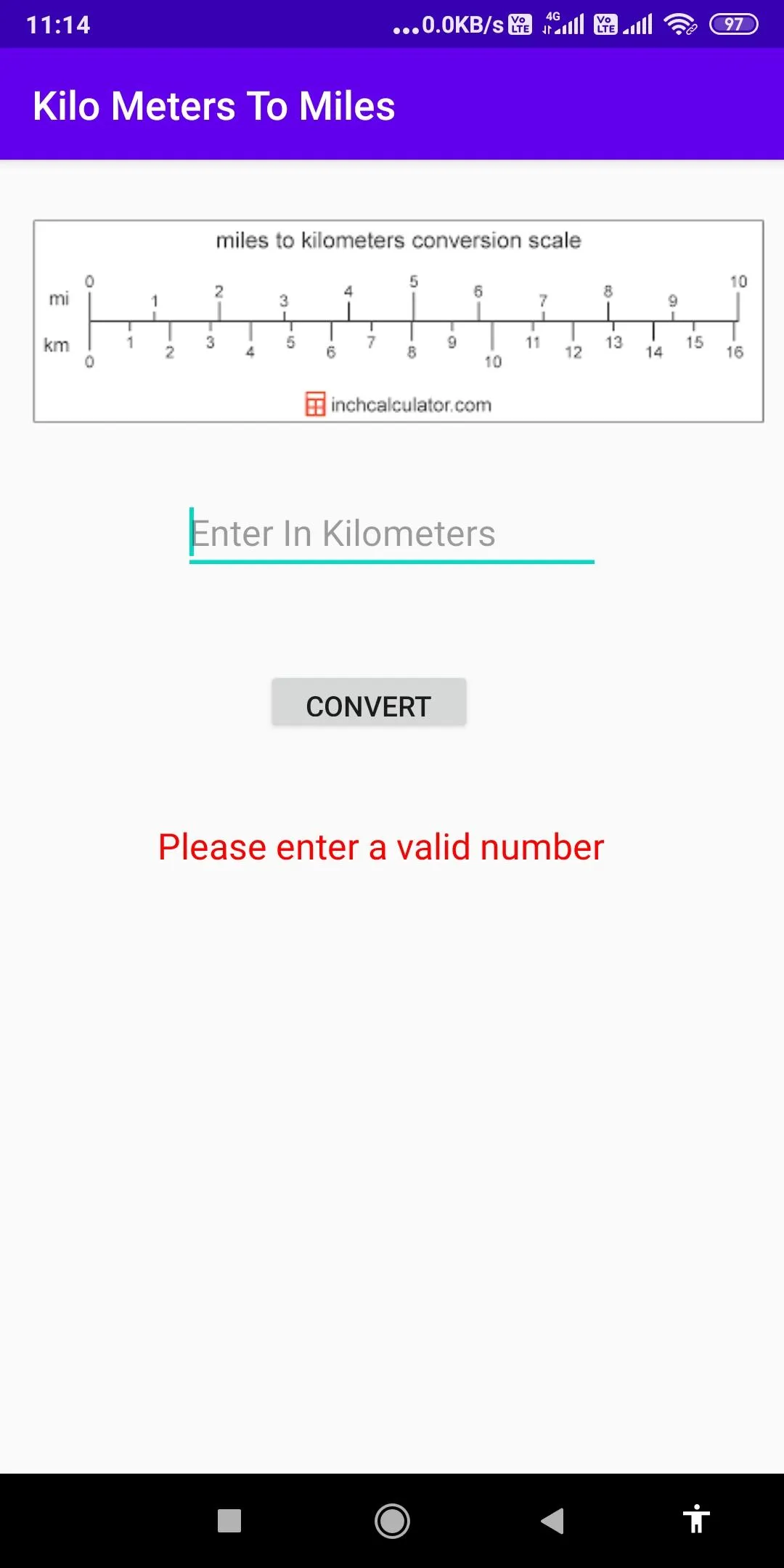 Convert Kilometers To Miles | Indus Appstore | Screenshot