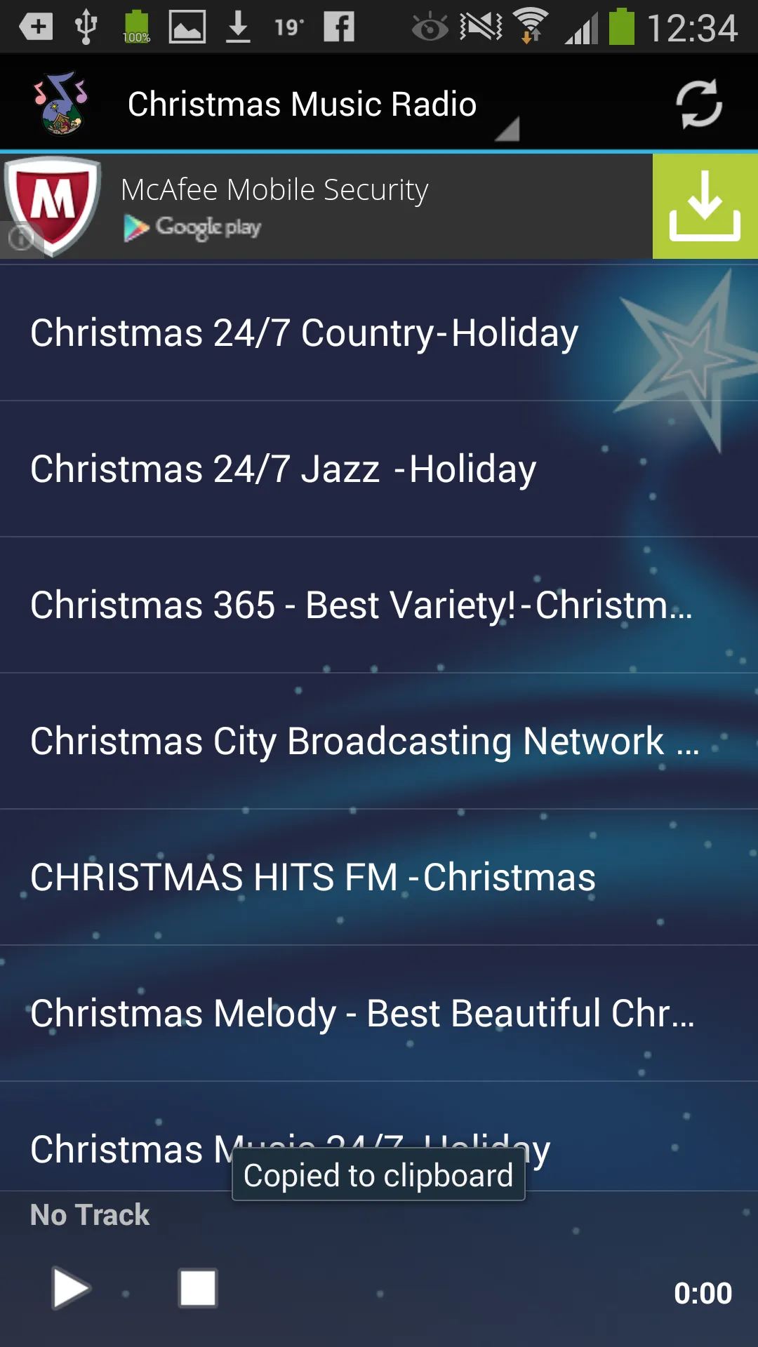 Christmas Music Radio Stations | Indus Appstore | Screenshot