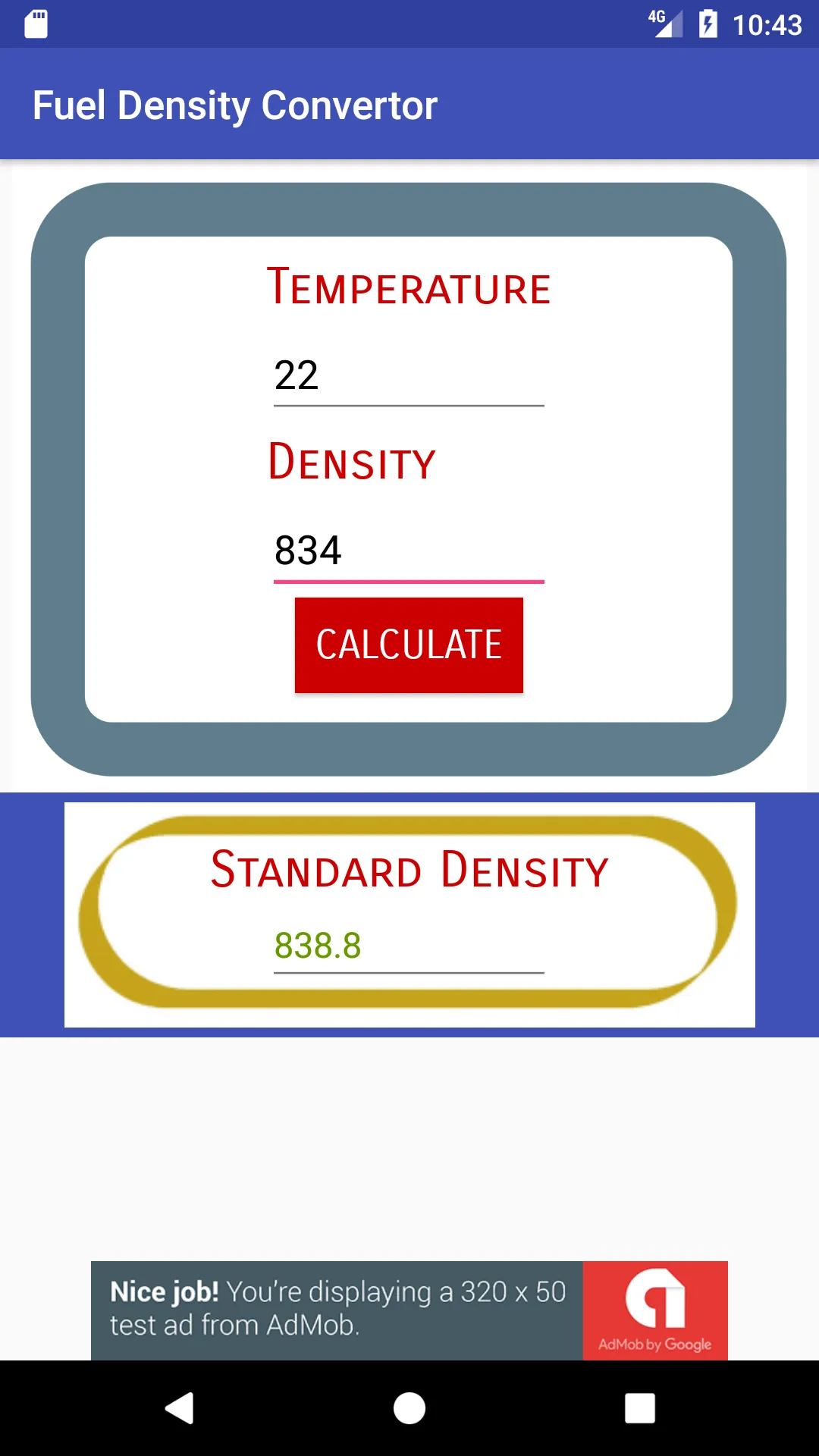 Fuel Density Converter | Indus Appstore | Screenshot