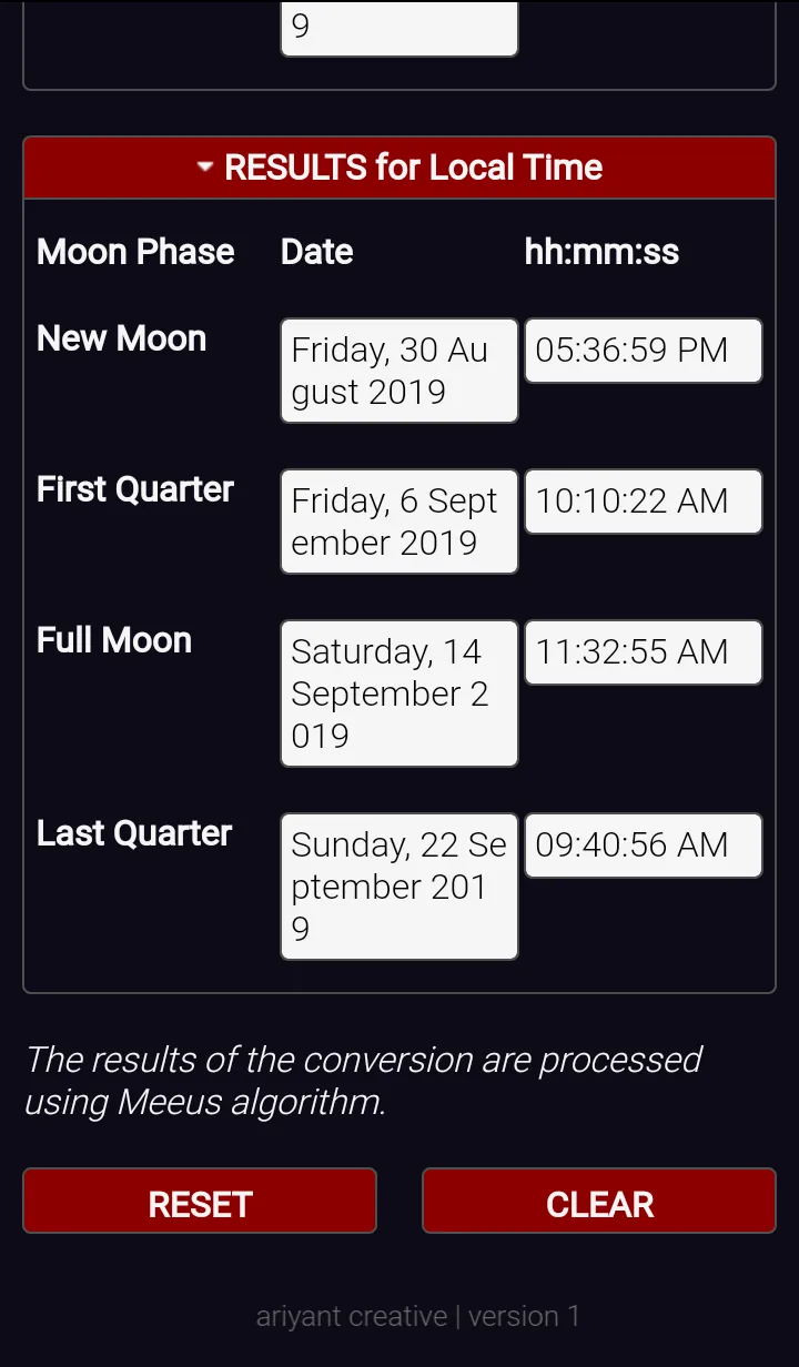 Moon Lunar Phase Calendar Find | Indus Appstore | Screenshot