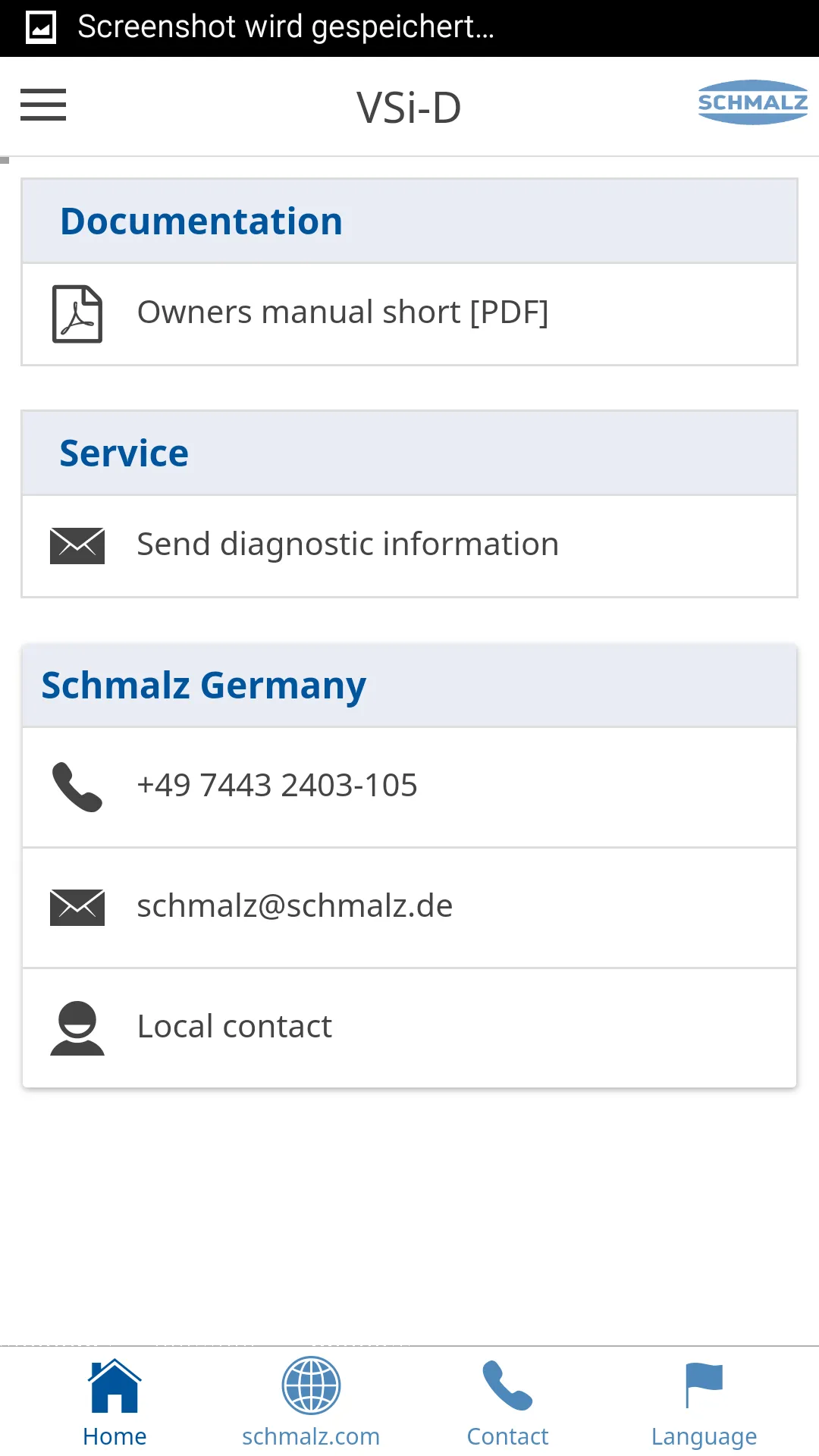 Schmalz ControlRoom | Indus Appstore | Screenshot