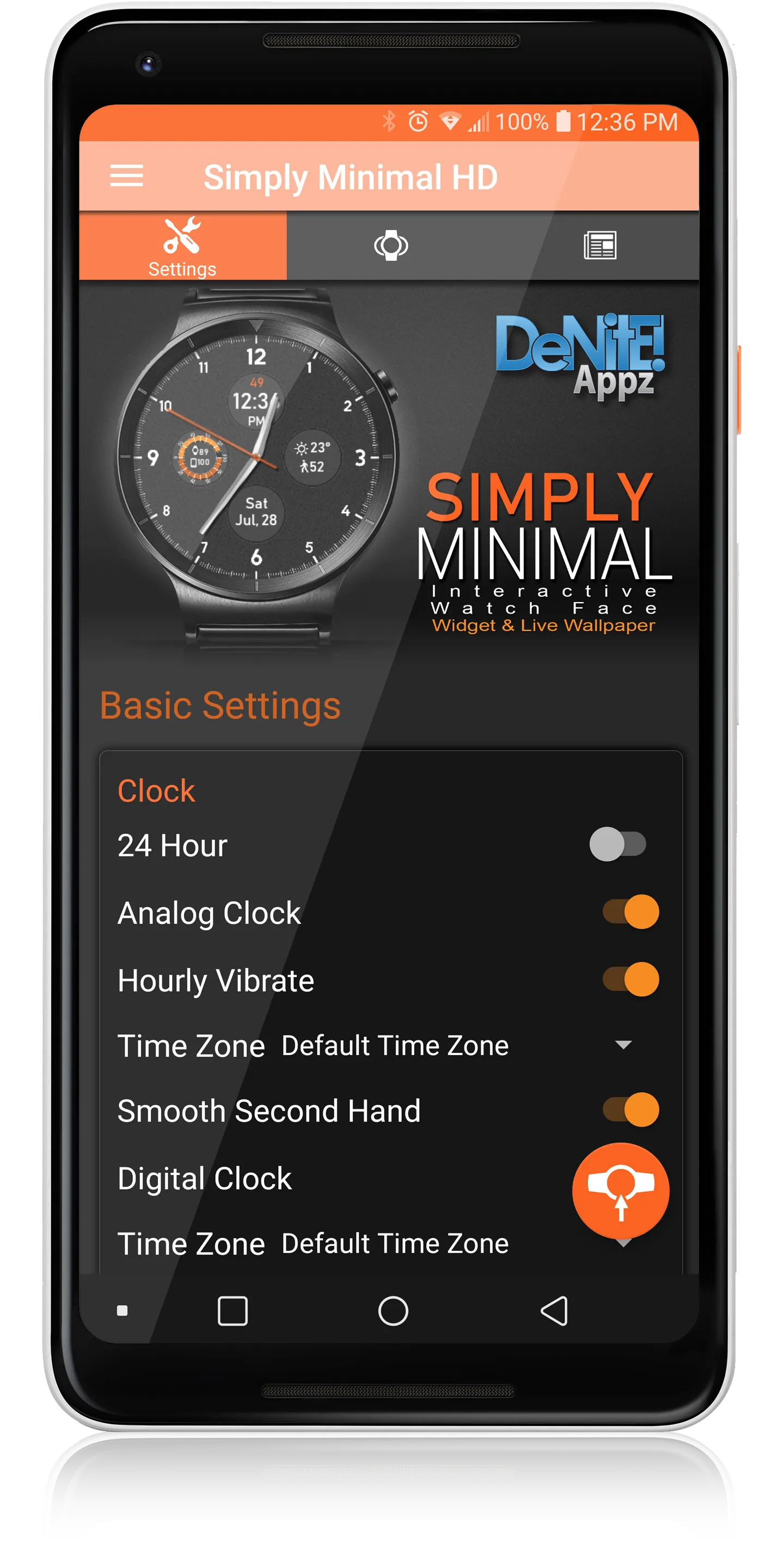 Simply Minimal HD Watch Face | Indus Appstore | Screenshot