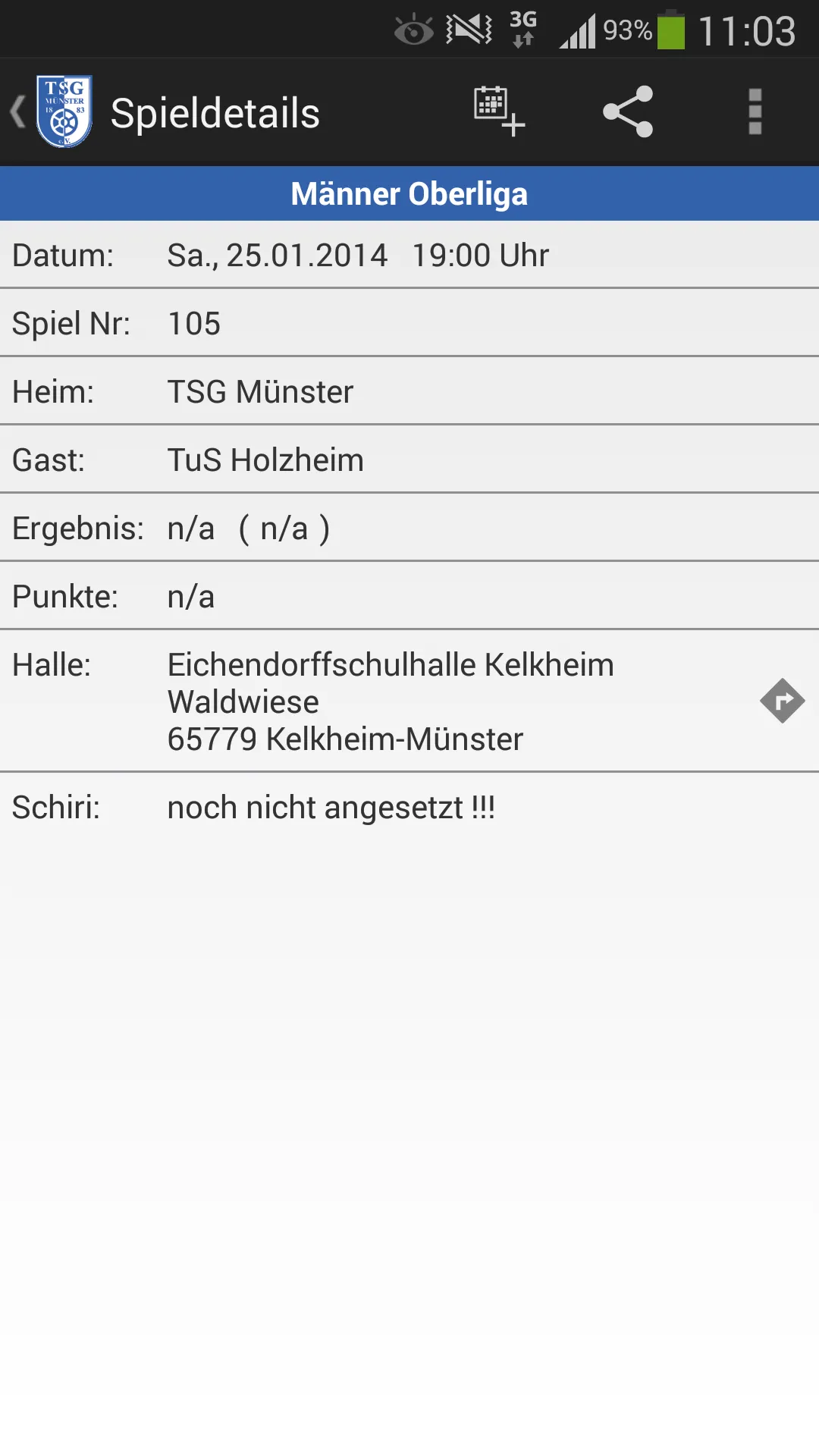 TSG Münster Handball | Indus Appstore | Screenshot