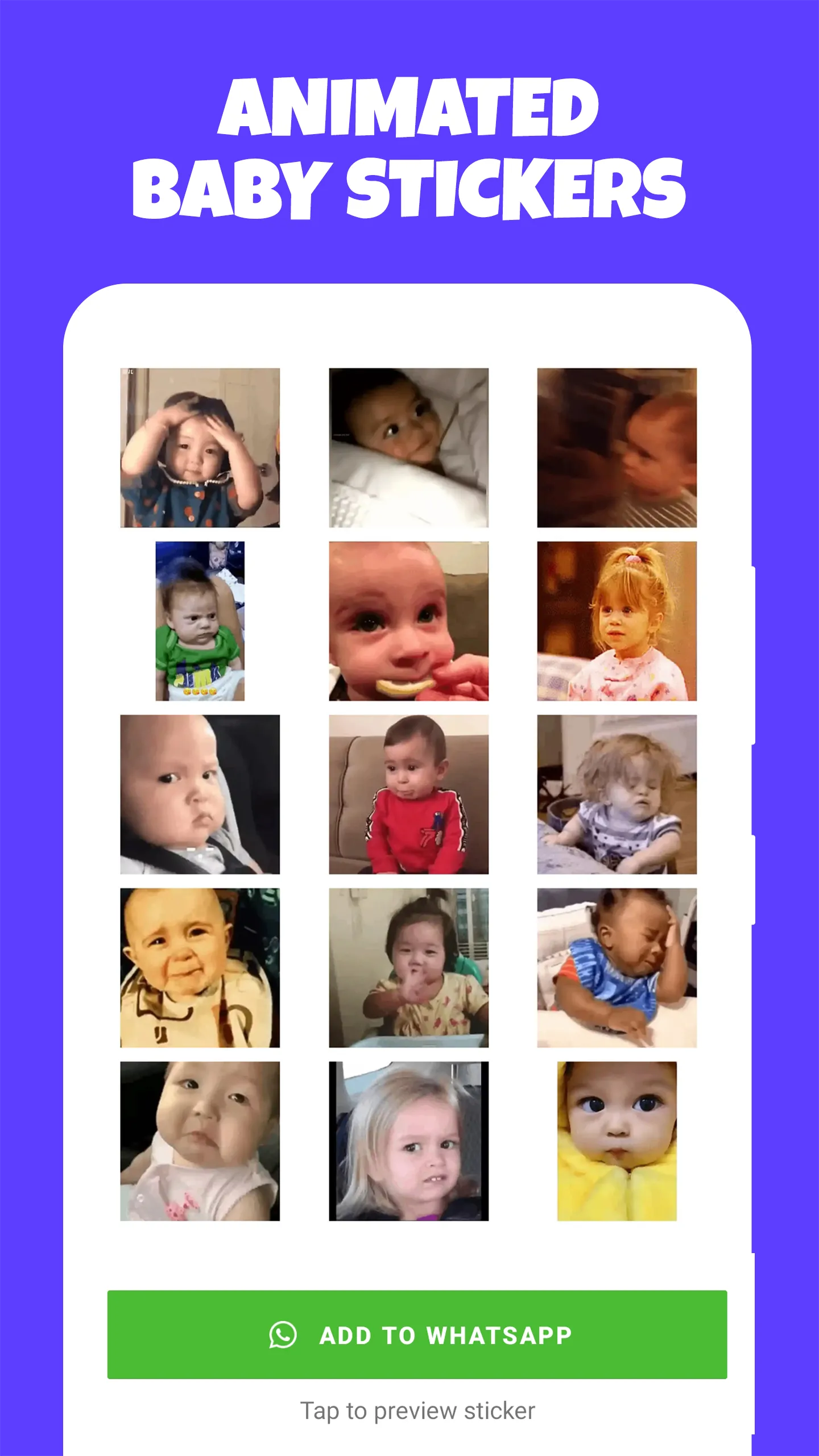 Baby Animated WAStickers | Indus Appstore | Screenshot