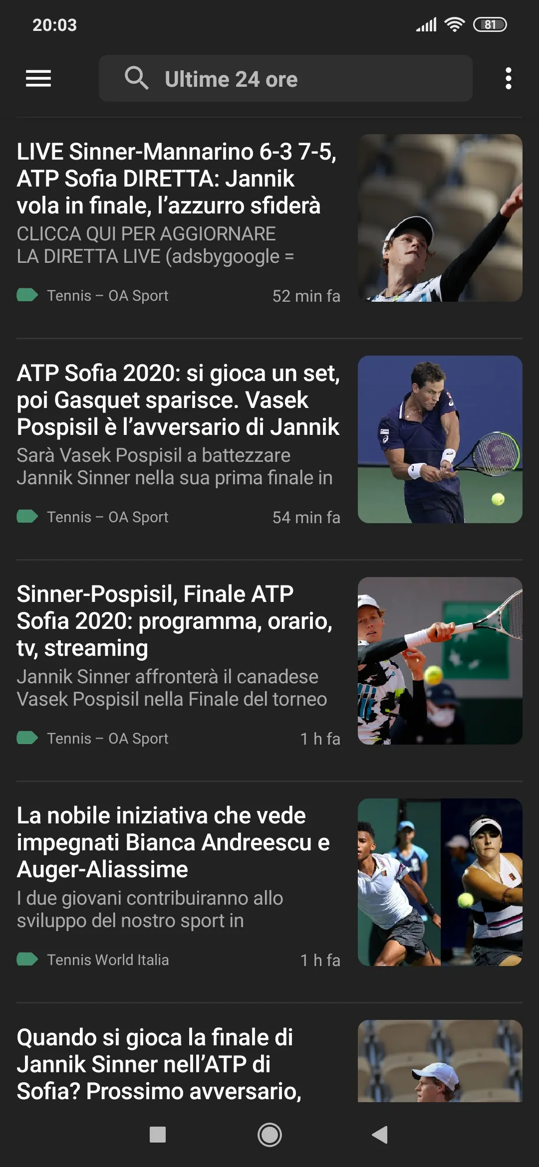 News - Tennis Italia | Indus Appstore | Screenshot