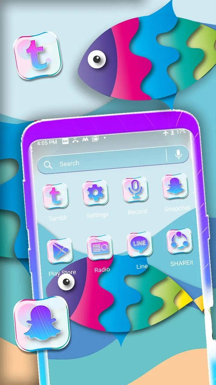 Cartoon Fish Launcher Theme | Indus Appstore | Screenshot