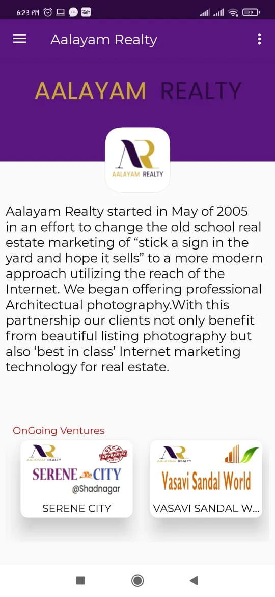 Aalayam Realty | Indus Appstore | Screenshot