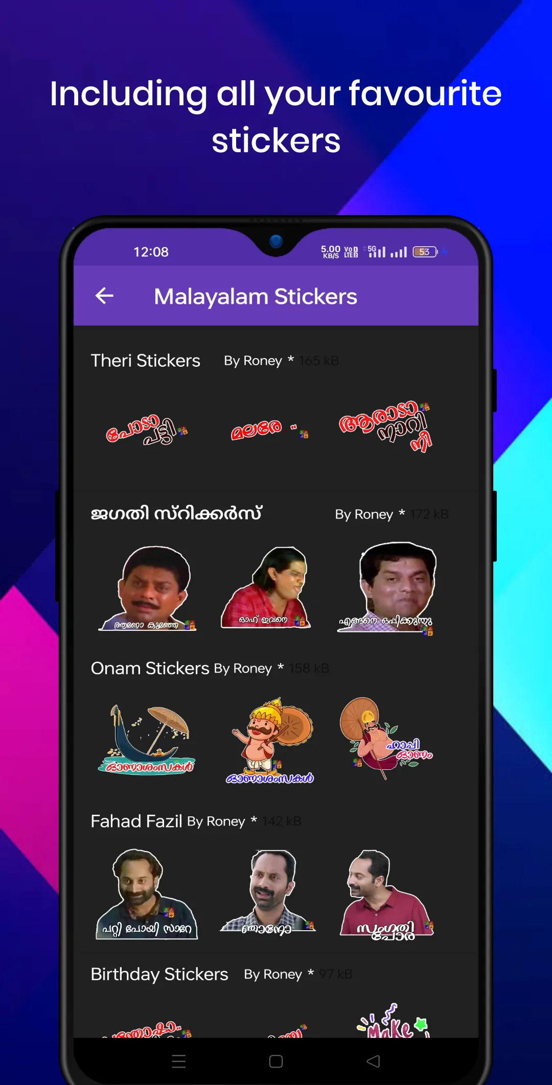 Malayalam Stickers | Indus Appstore | Screenshot
