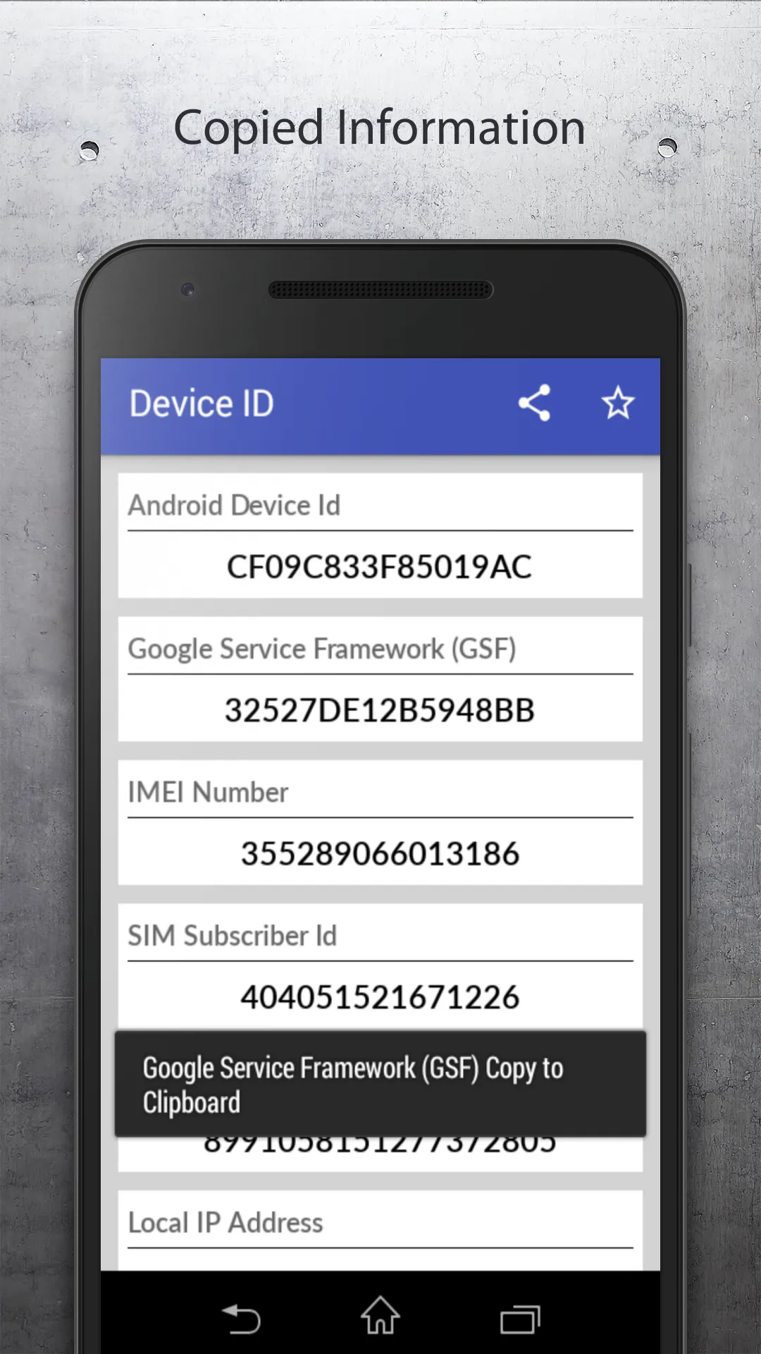 Device ID | Indus Appstore | Screenshot