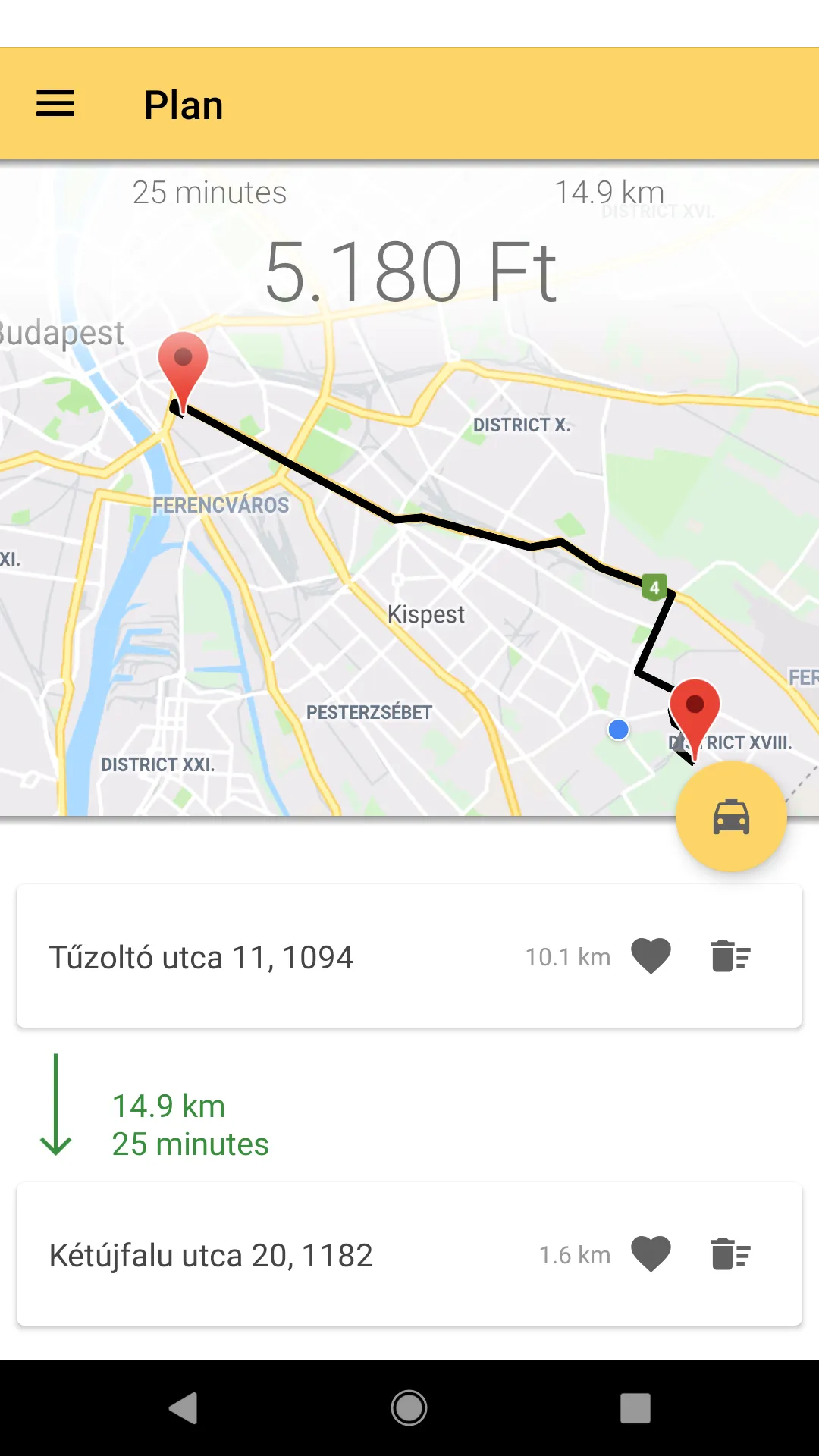 TaxiBudapest | Indus Appstore | Screenshot