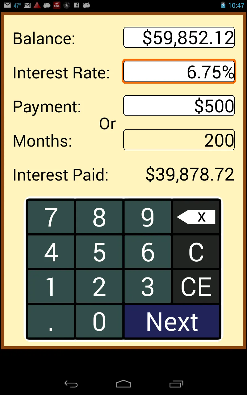 Payoff Calculator | Indus Appstore | Screenshot