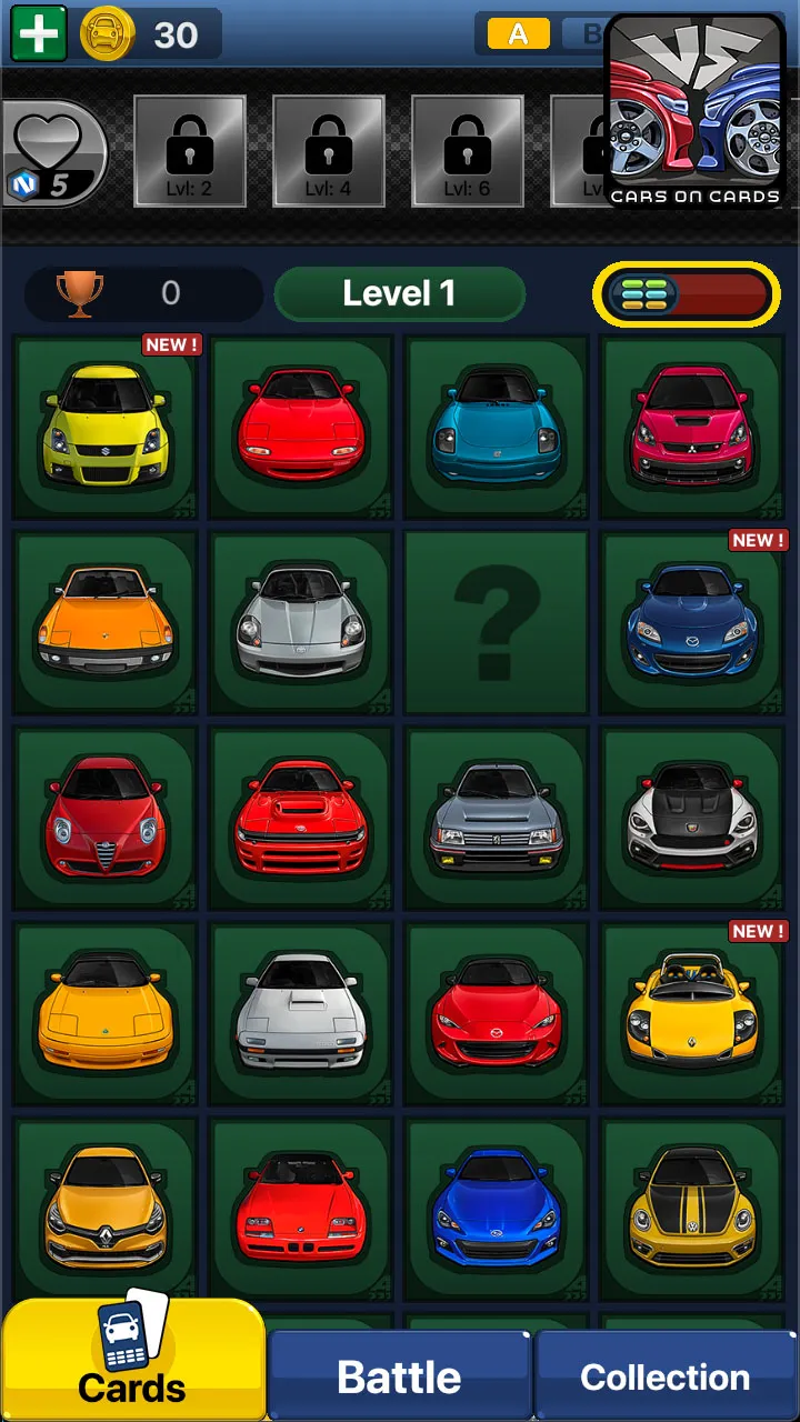 Cars on Cards | Indus Appstore | Screenshot