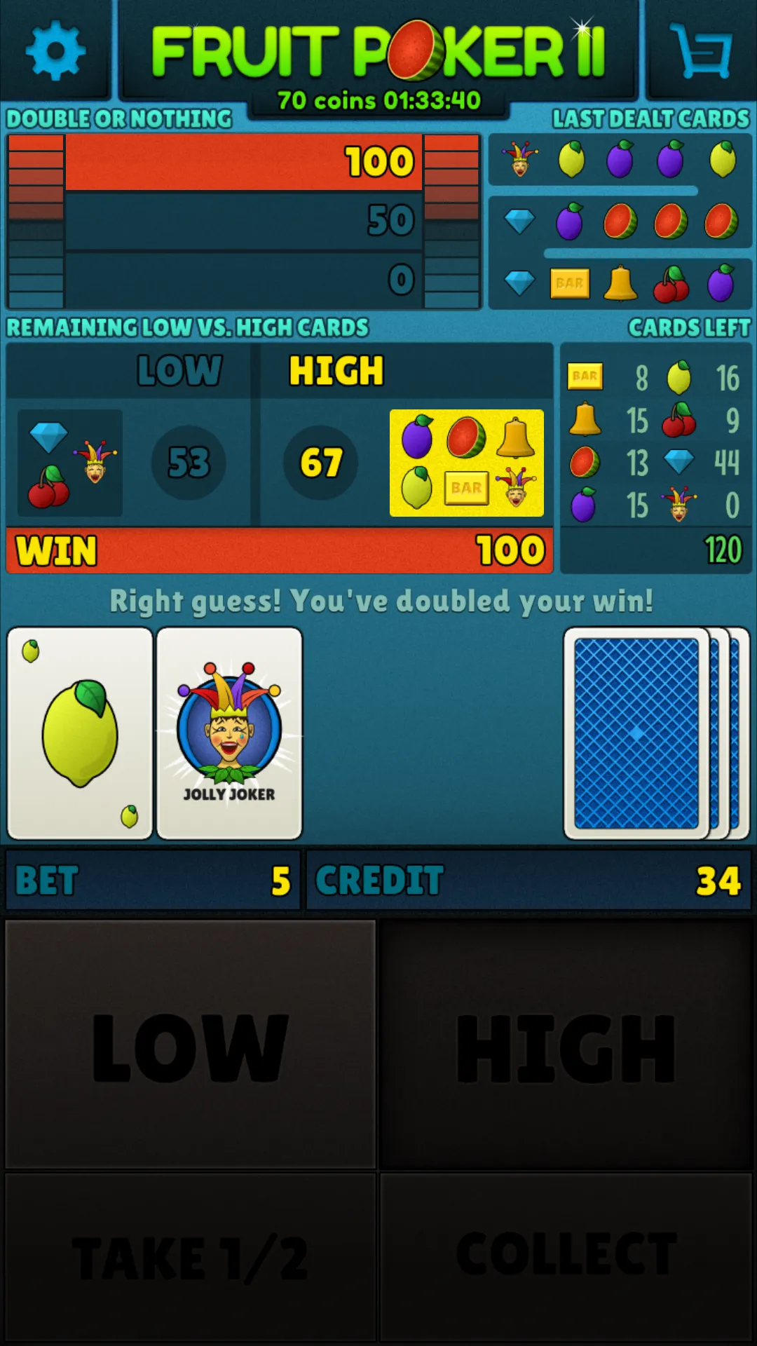 Fruit Poker II | Indus Appstore | Screenshot