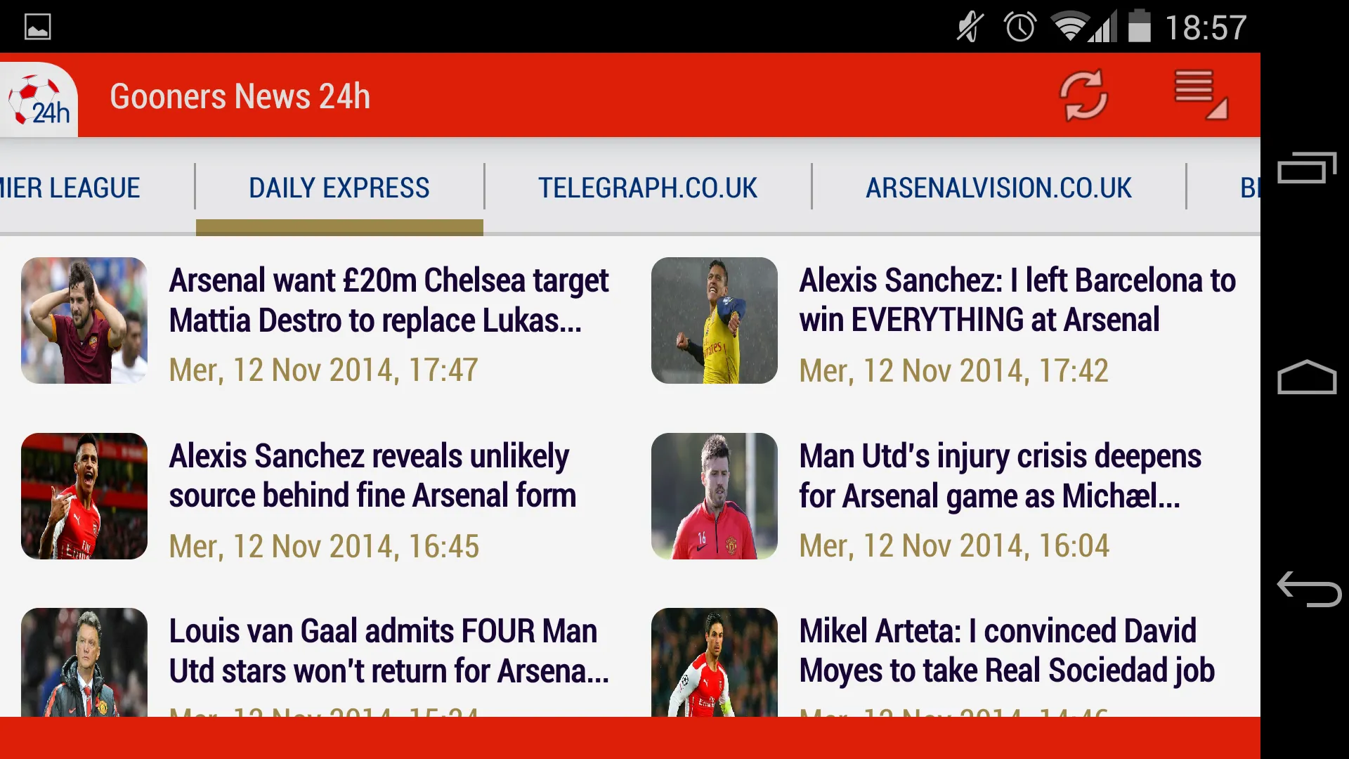 24h News for Arsenal | Indus Appstore | Screenshot