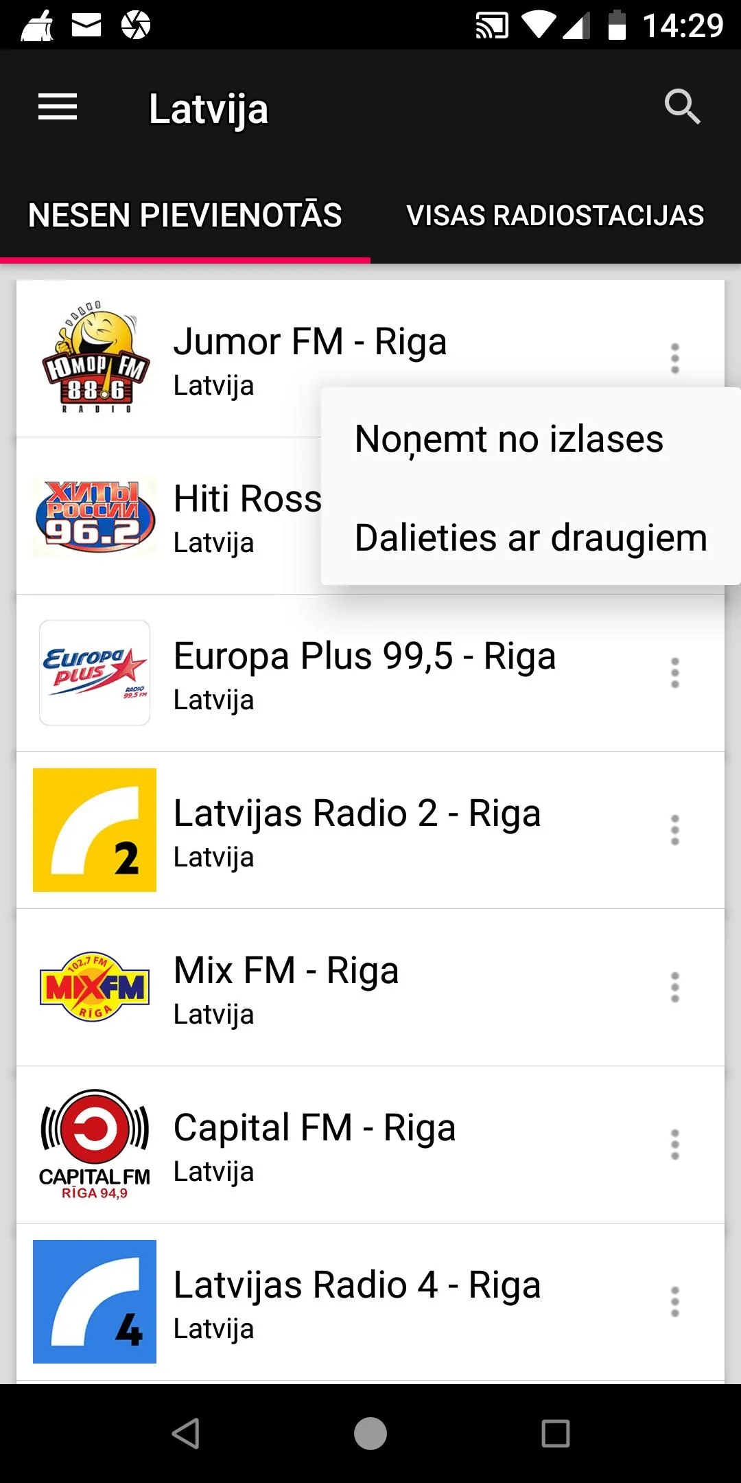 Latvian Radio Stations | Indus Appstore | Screenshot