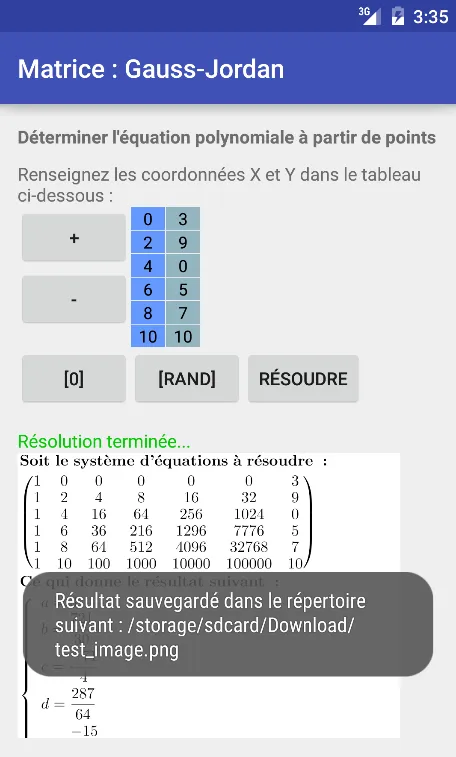 Matrice : Gauss-Jordan | Indus Appstore | Screenshot