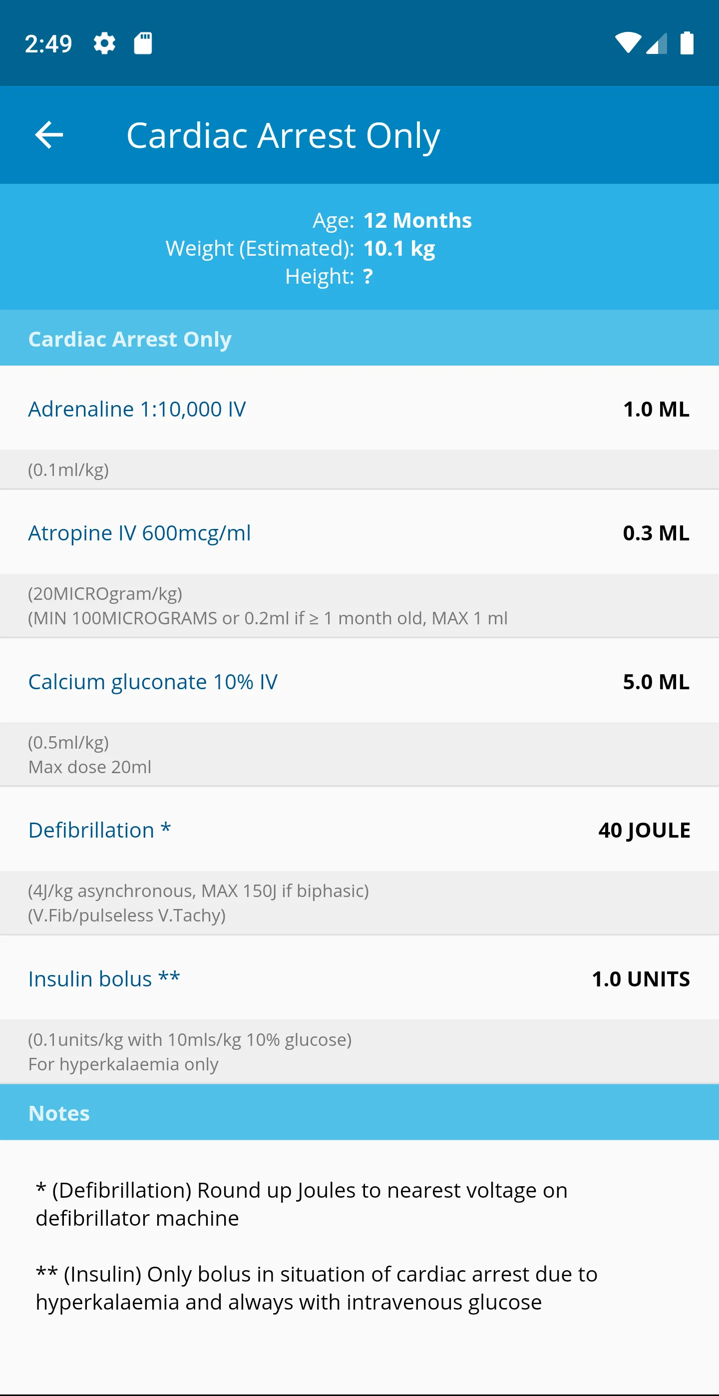 Paediatric Emergency Tools | Indus Appstore | Screenshot