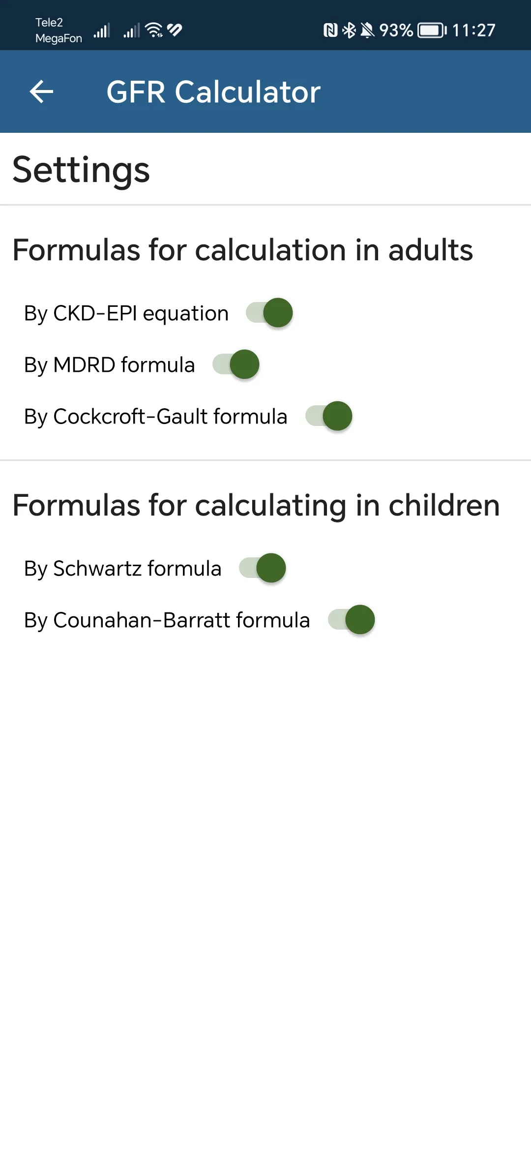 GFR Calculator | Indus Appstore | Screenshot