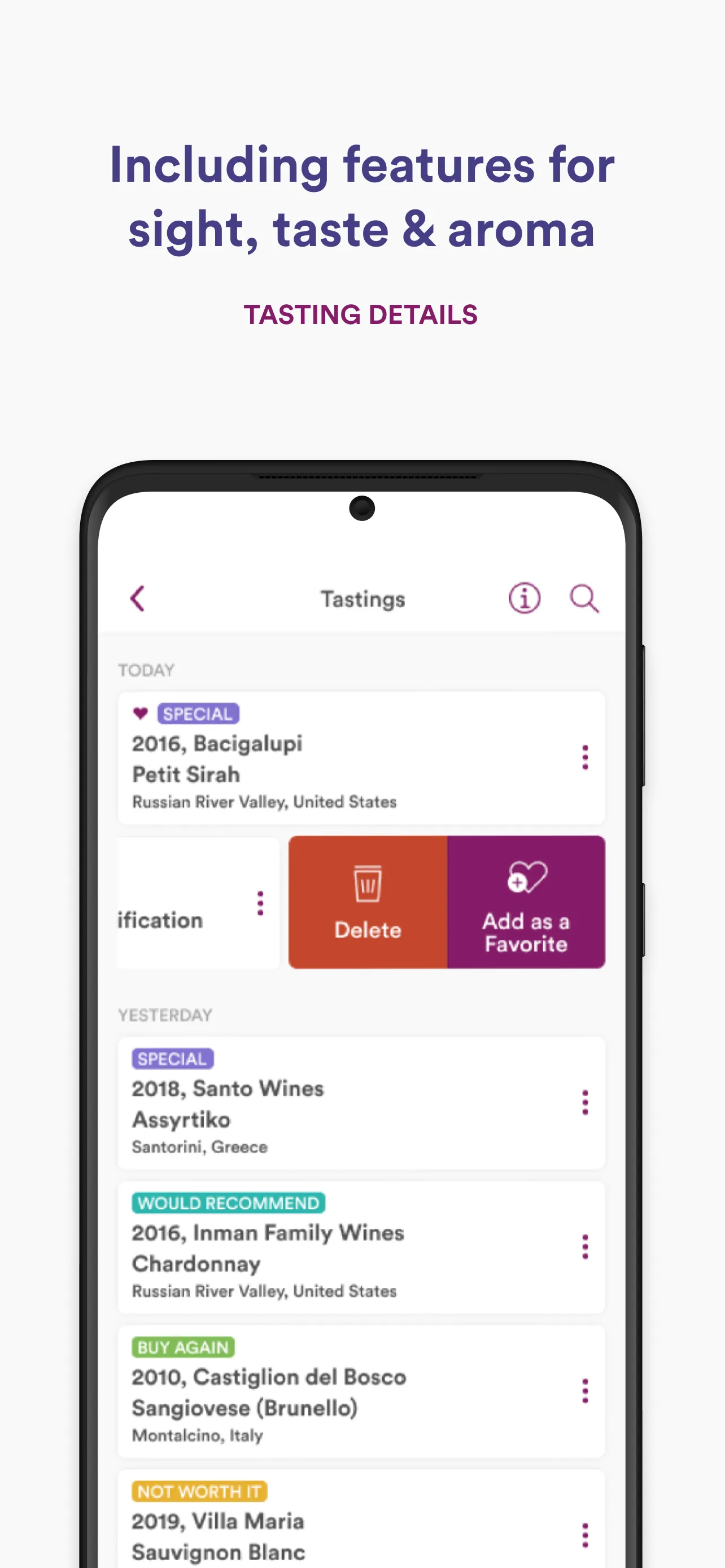 Vintg: Wine Tasting Tracker | Indus Appstore | Screenshot