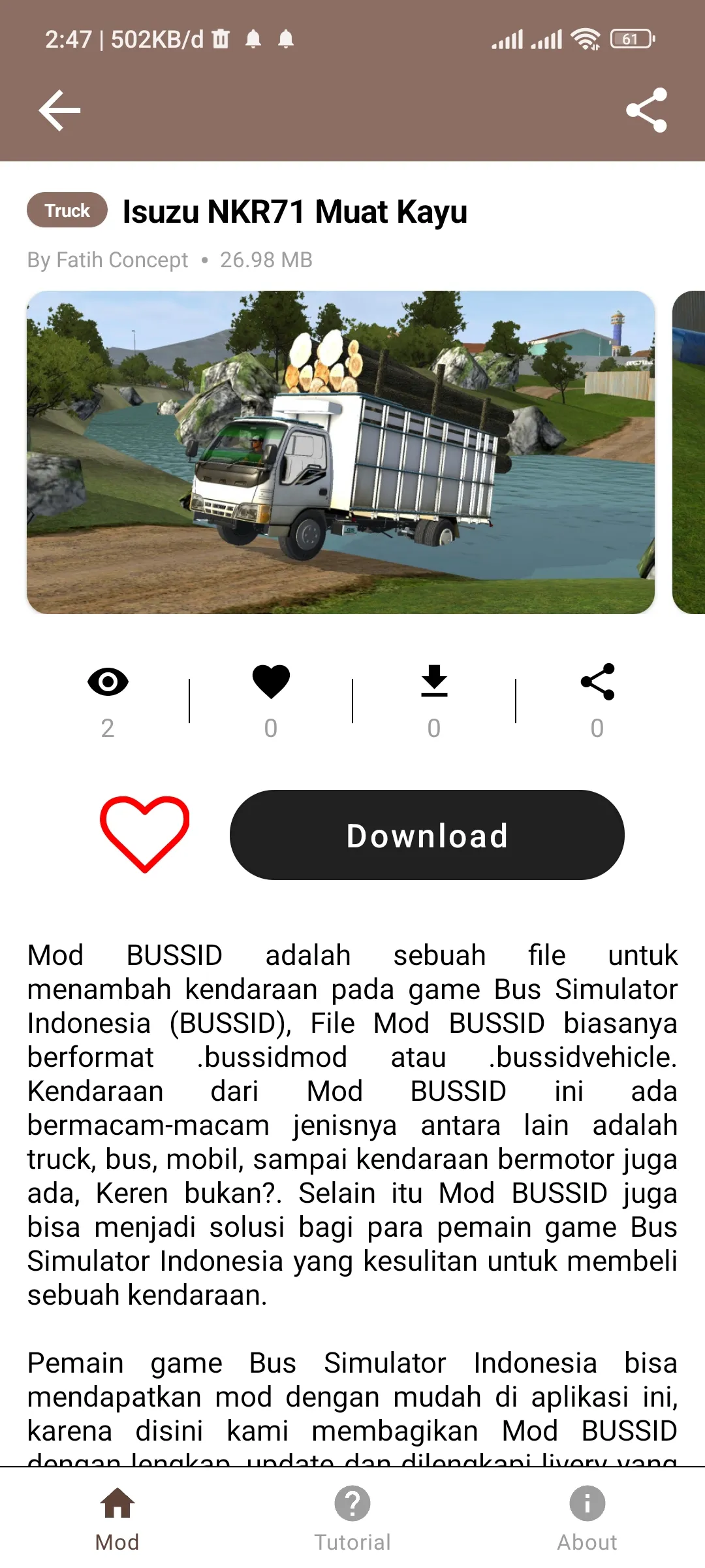 Mod Bussid Truck Offroad | Indus Appstore | Screenshot