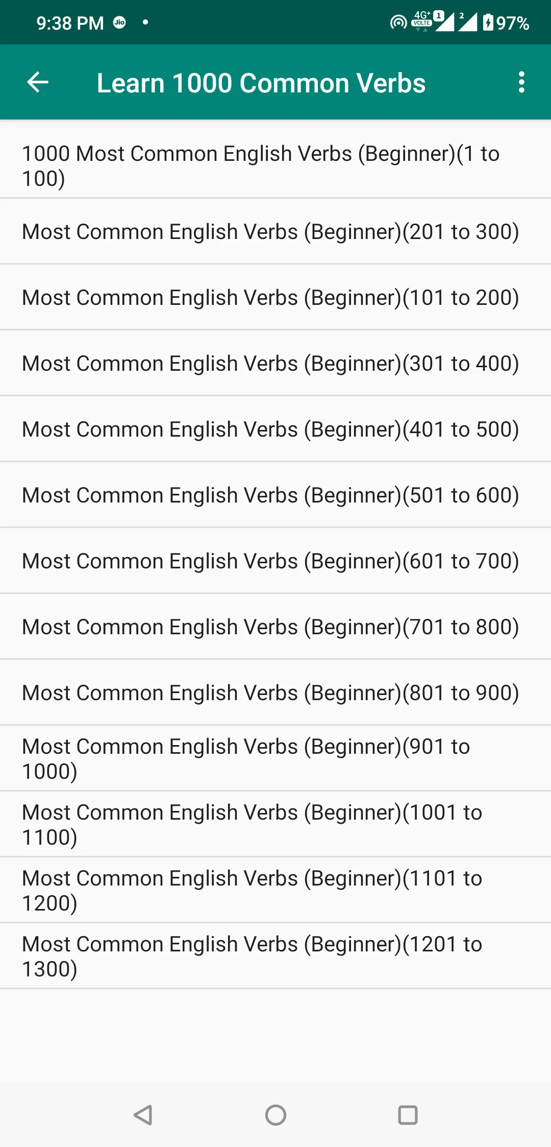 5000 Common English Words | Indus Appstore | Screenshot