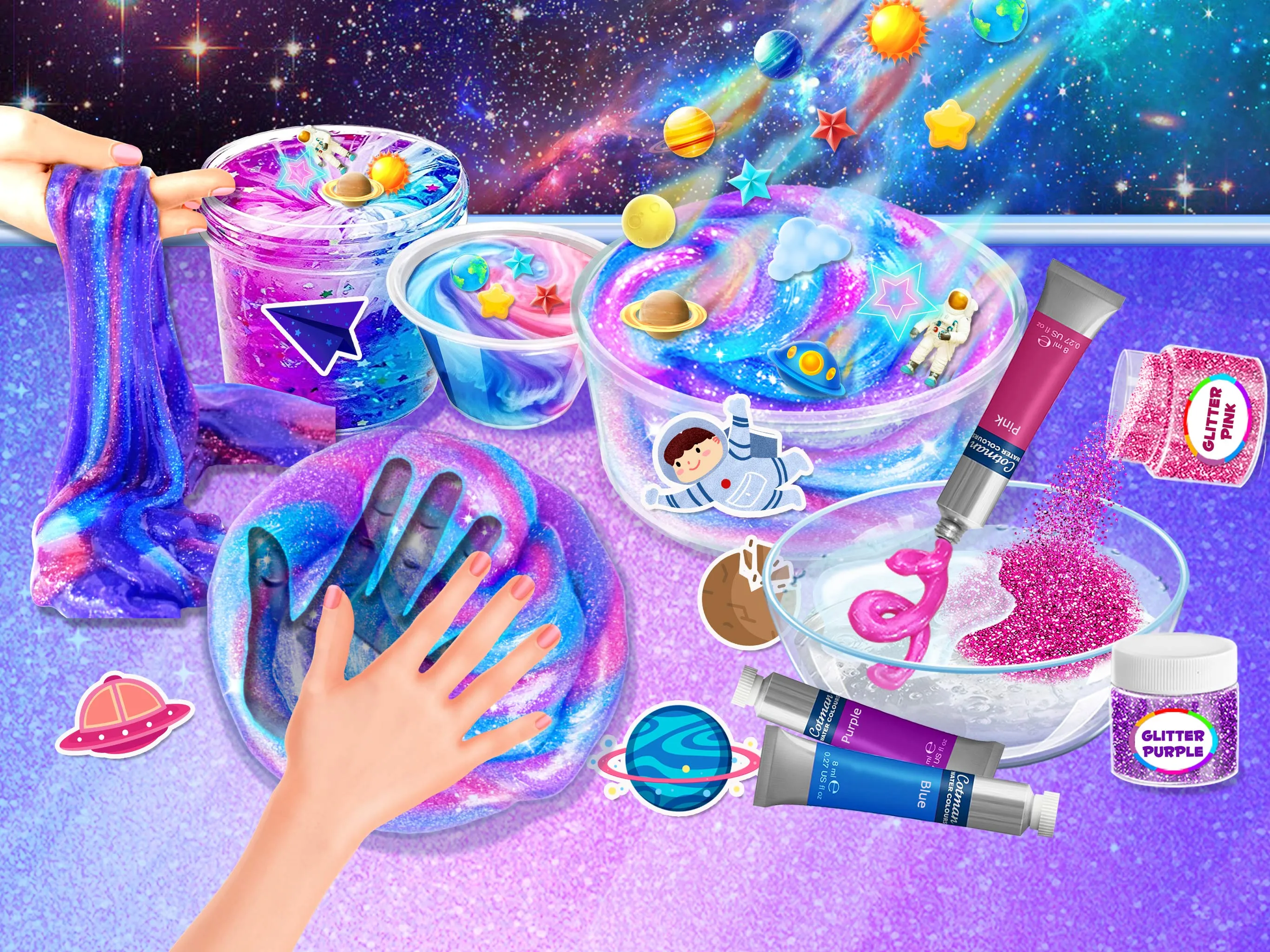 Galaxy Slime - Fluffy Glitter | Indus Appstore | Screenshot