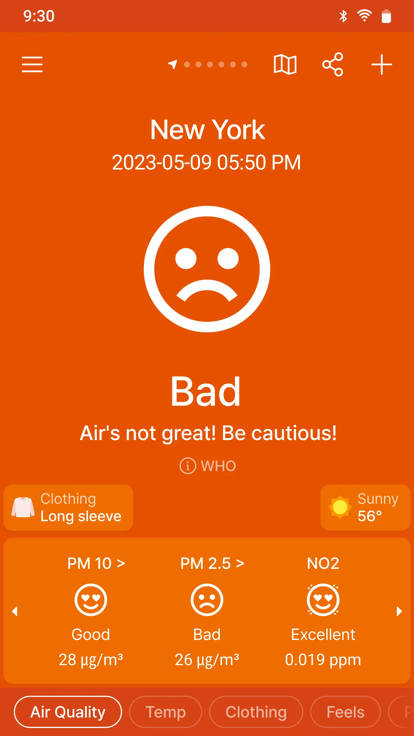 MiseMise - Air Quality, WHO | Indus Appstore | Screenshot