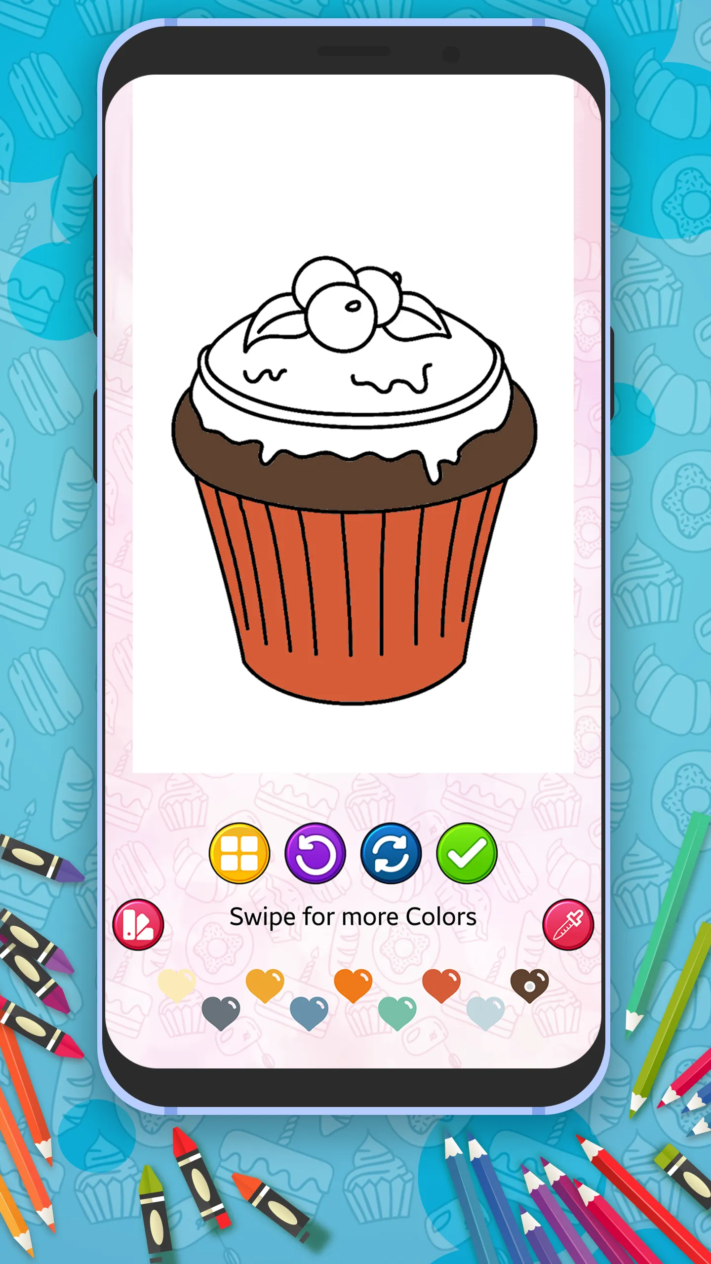 Cute Sweet Food Coloring Book | Indus Appstore | Screenshot