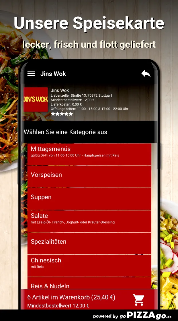 Jins Wok Stuttgart | Indus Appstore | Screenshot