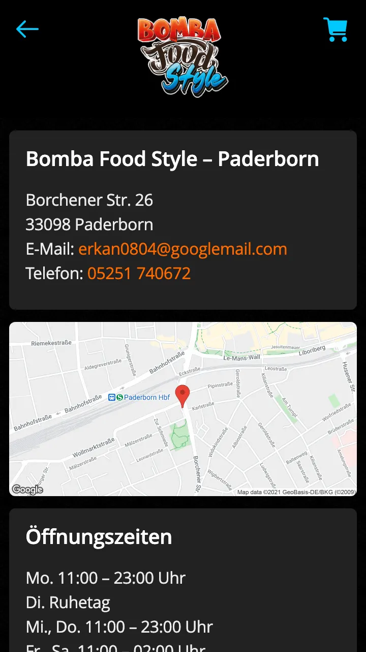 Bomba Food Style Paderborn | Indus Appstore | Screenshot