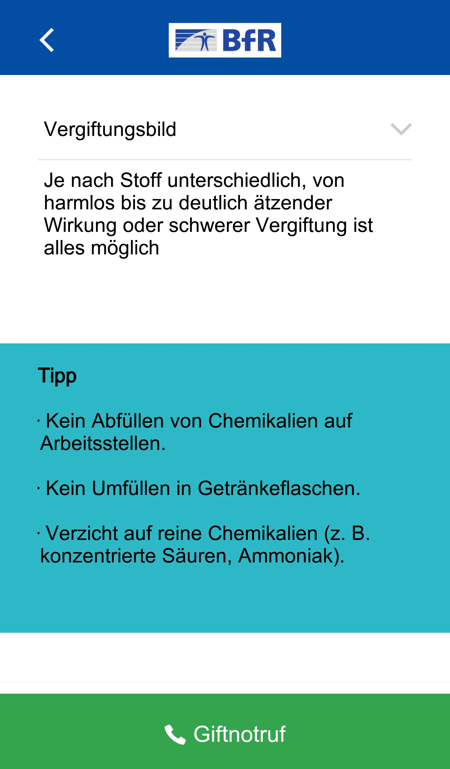 Vergiftungsunfälle bei Kindern | Indus Appstore | Screenshot