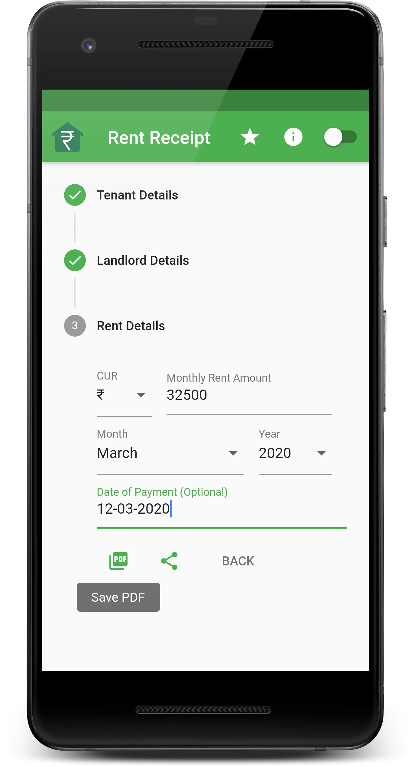 Rent Receipt: Create, Generate | Indus Appstore | Screenshot