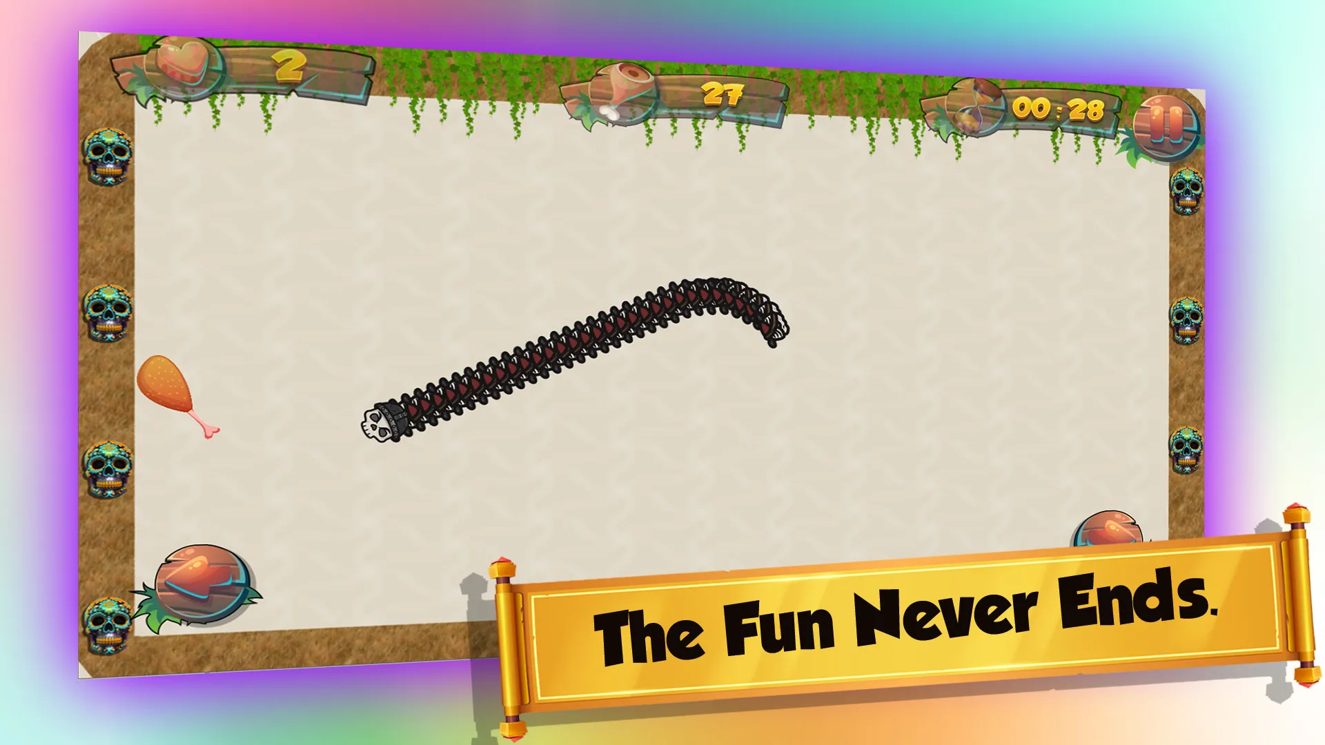 The Snake Skeletone Worms Game | Indus Appstore | Screenshot