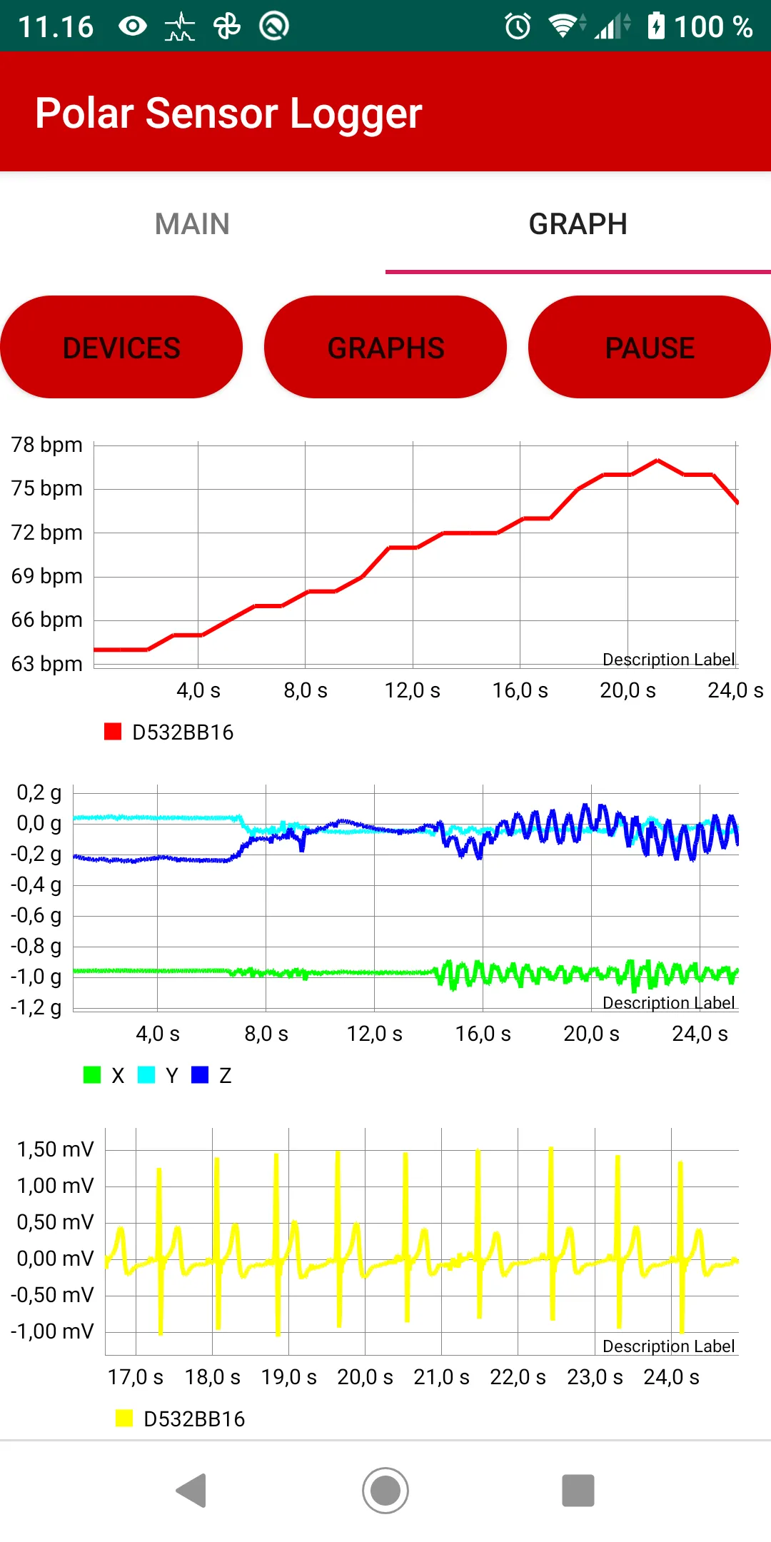 Polar Sensor Logger | Indus Appstore | Screenshot