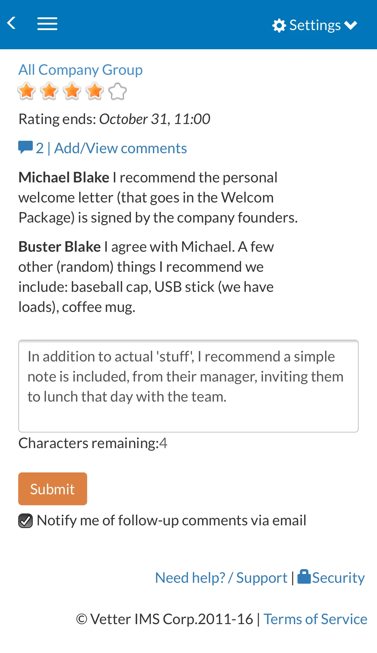 Vetter Employee Suggestion Box | Indus Appstore | Screenshot