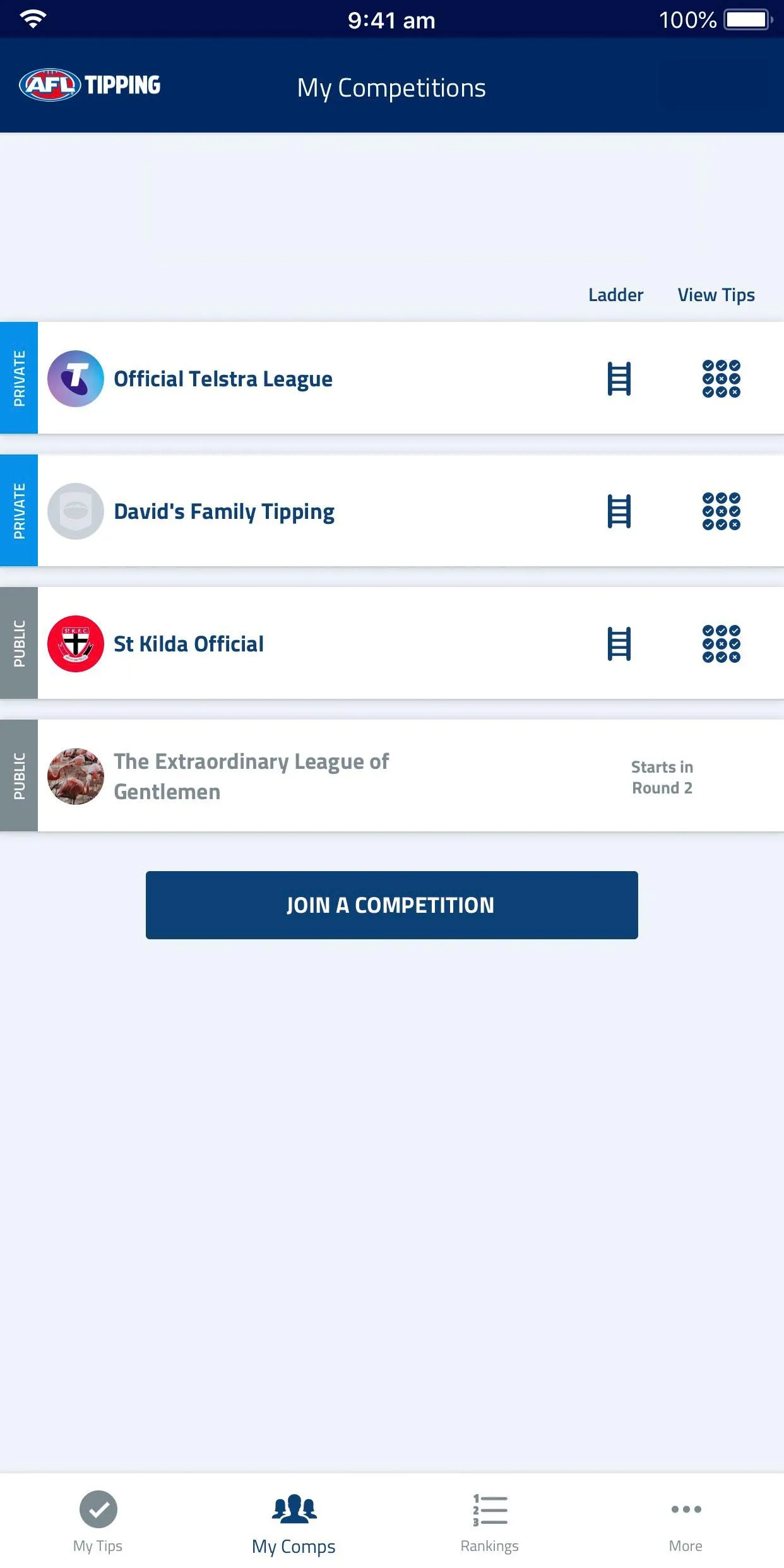 AFL Tipping | Indus Appstore | Screenshot