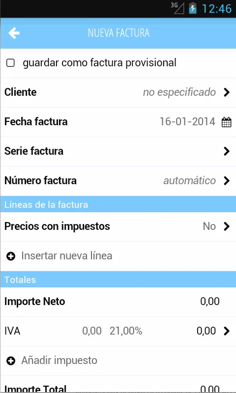 FacturaDirecta Clásico | Indus Appstore | Screenshot