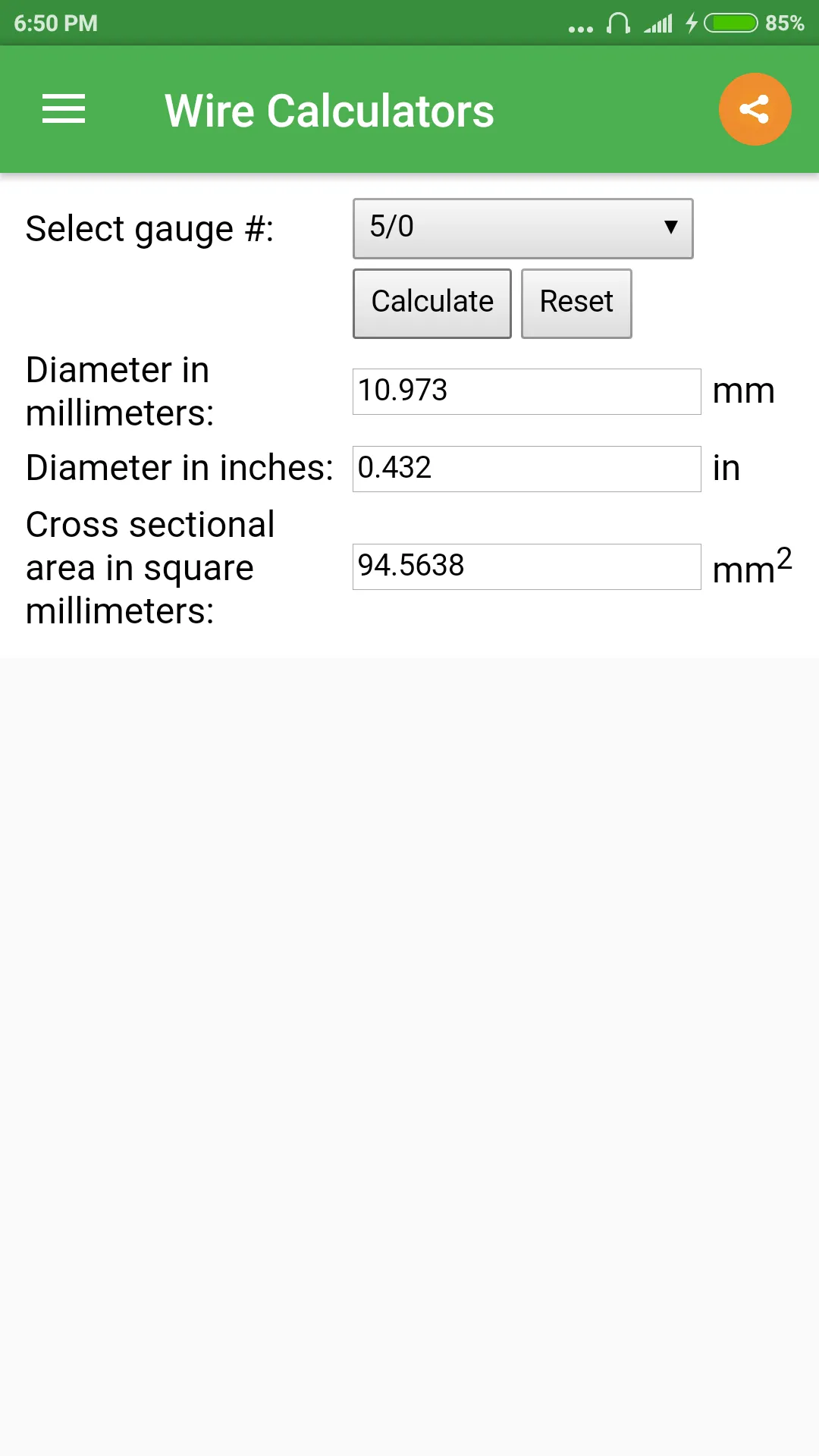 Wire Calculator | Indus Appstore | Screenshot